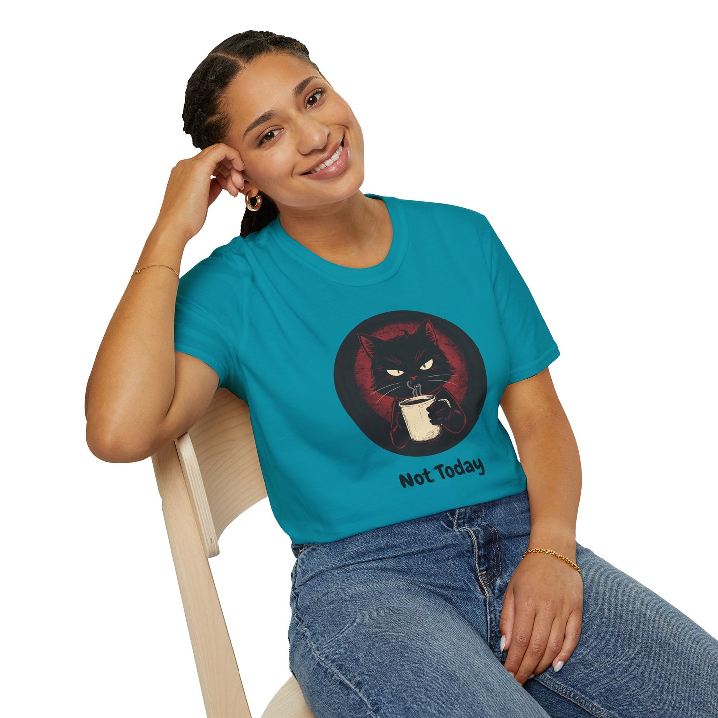 Not Today Cat T-Shirt - Grumpy Cat with Attitude