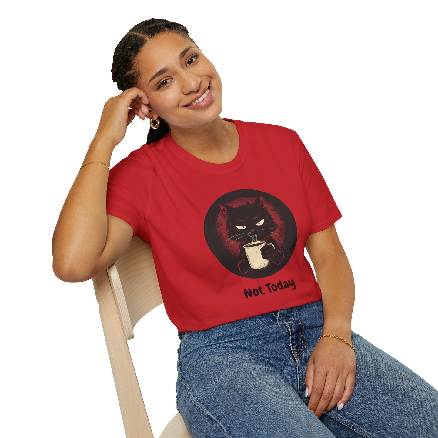 Not Today Cat T-Shirt - Grumpy Cat with Attitude