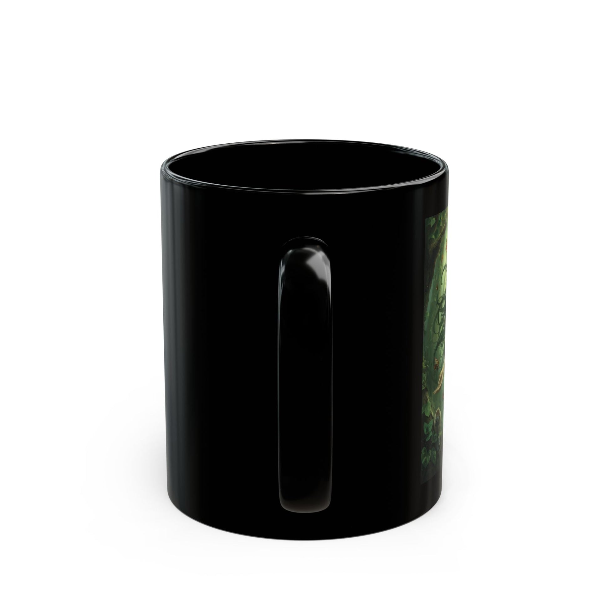 Gaia Mug with earth mother artwork - side view