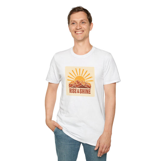Rise & Shine Retro Sun T-Shirt in White