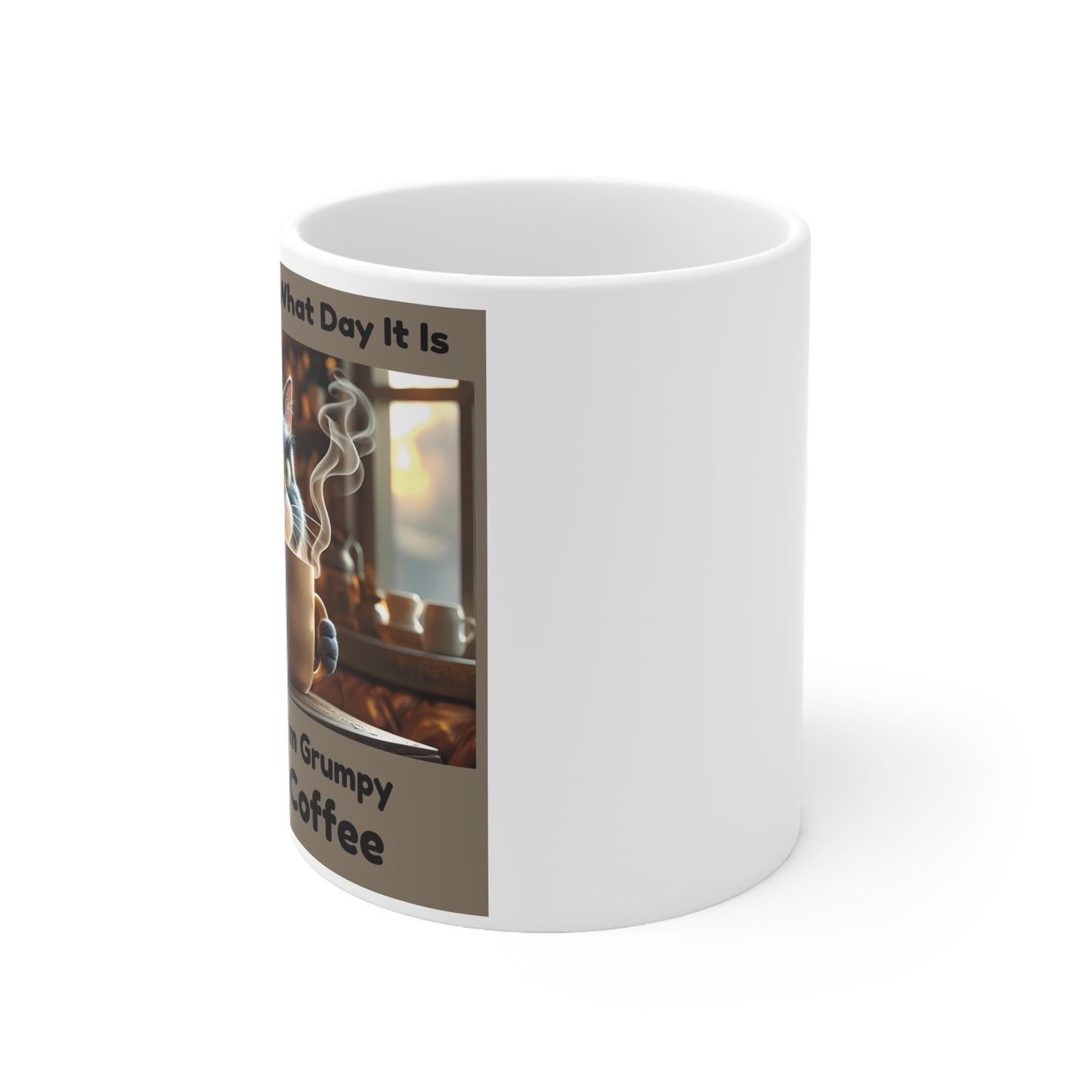 Grump Mode: Activated – Morning Cat Mug - side view