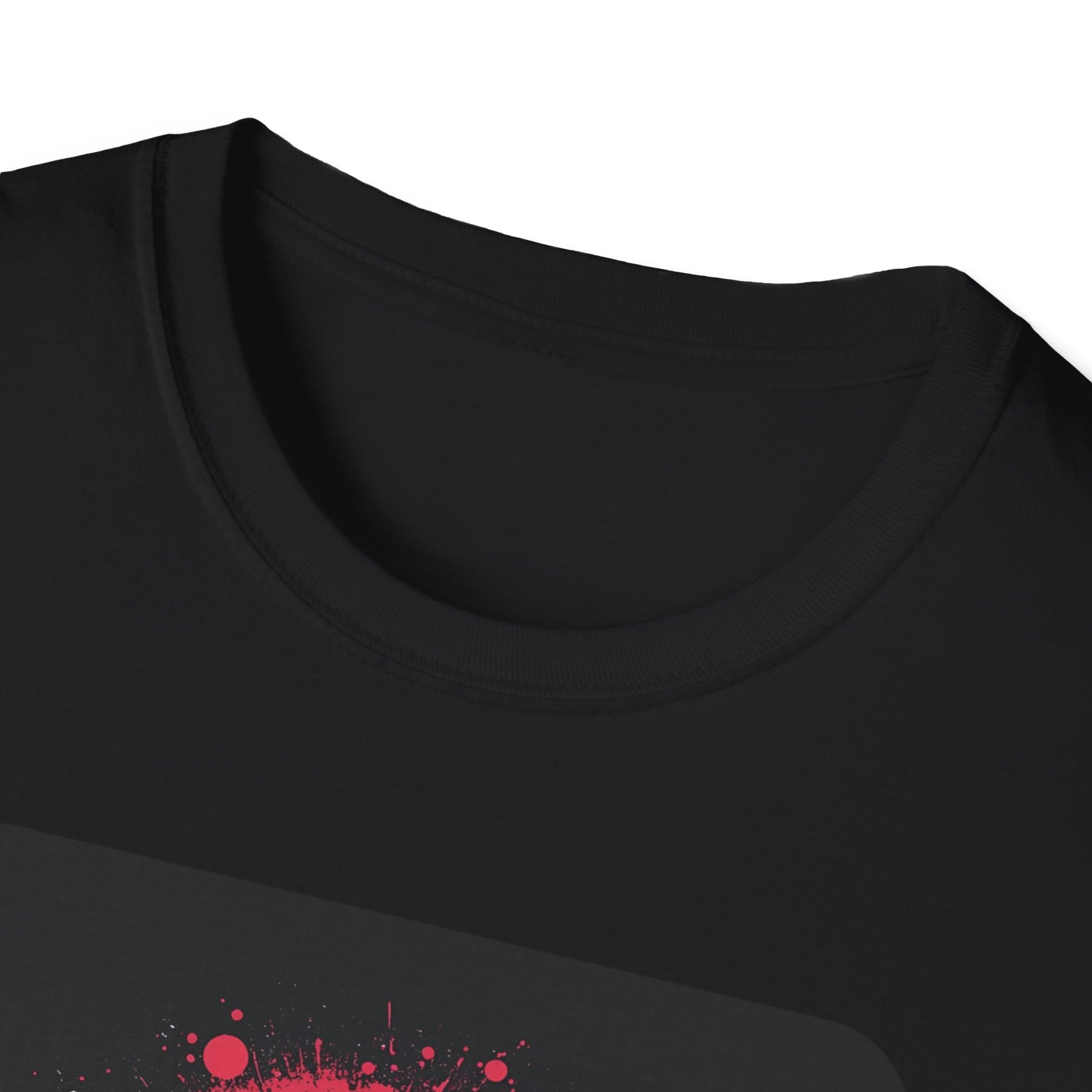 F Caw F – Gothic Crow Attitude T-Shirt in Black - Neckline