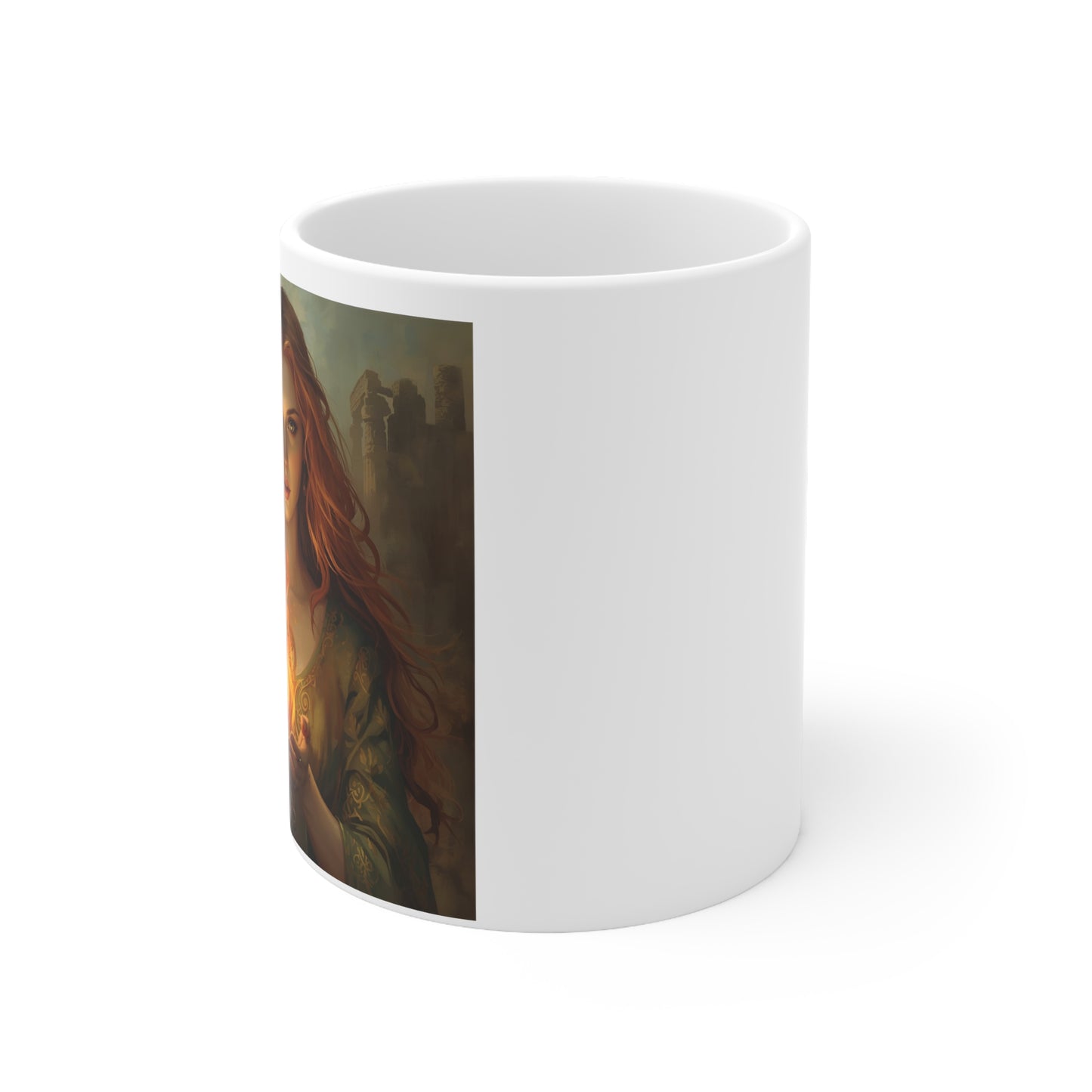 Brigid Flame – Celtic Goddess Mug - side view