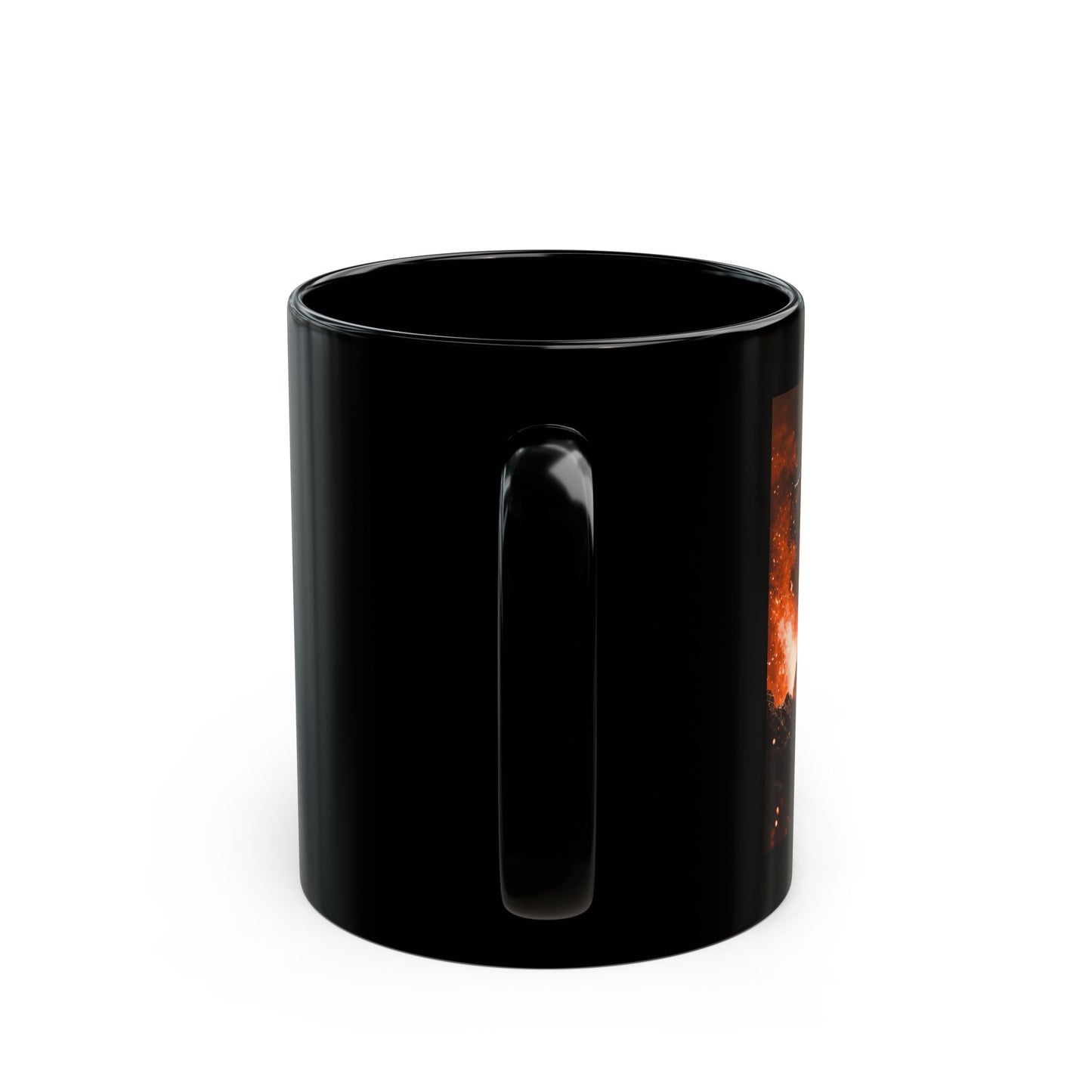 Vulcan Forge of the Cosmos Mug with cosmic forge artwork - side  view