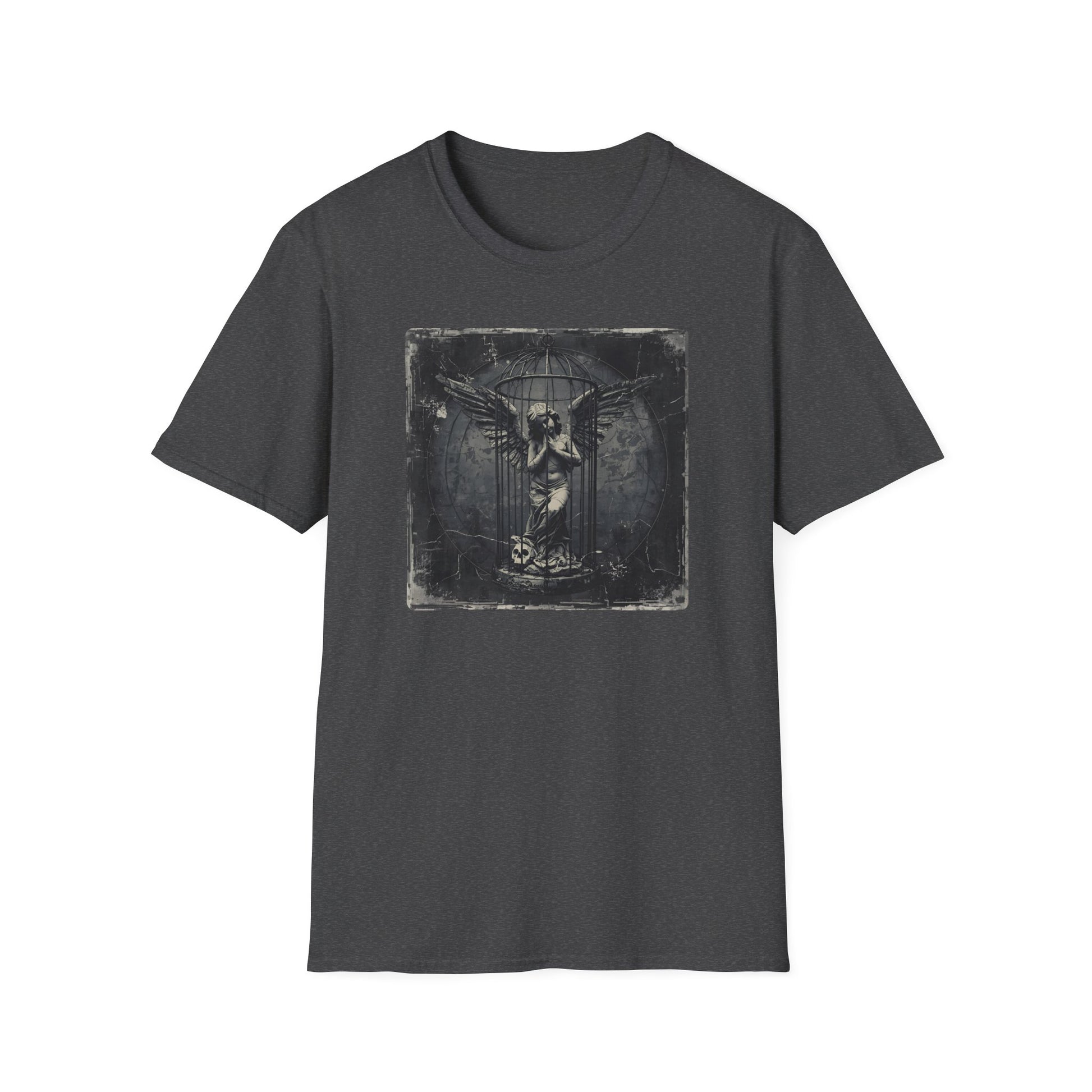 Caged Angel T-Shirt in Dark Heather
