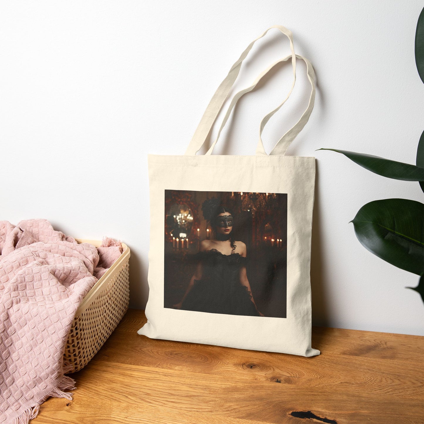 Masquerade of Decay Tote Bag in Natural