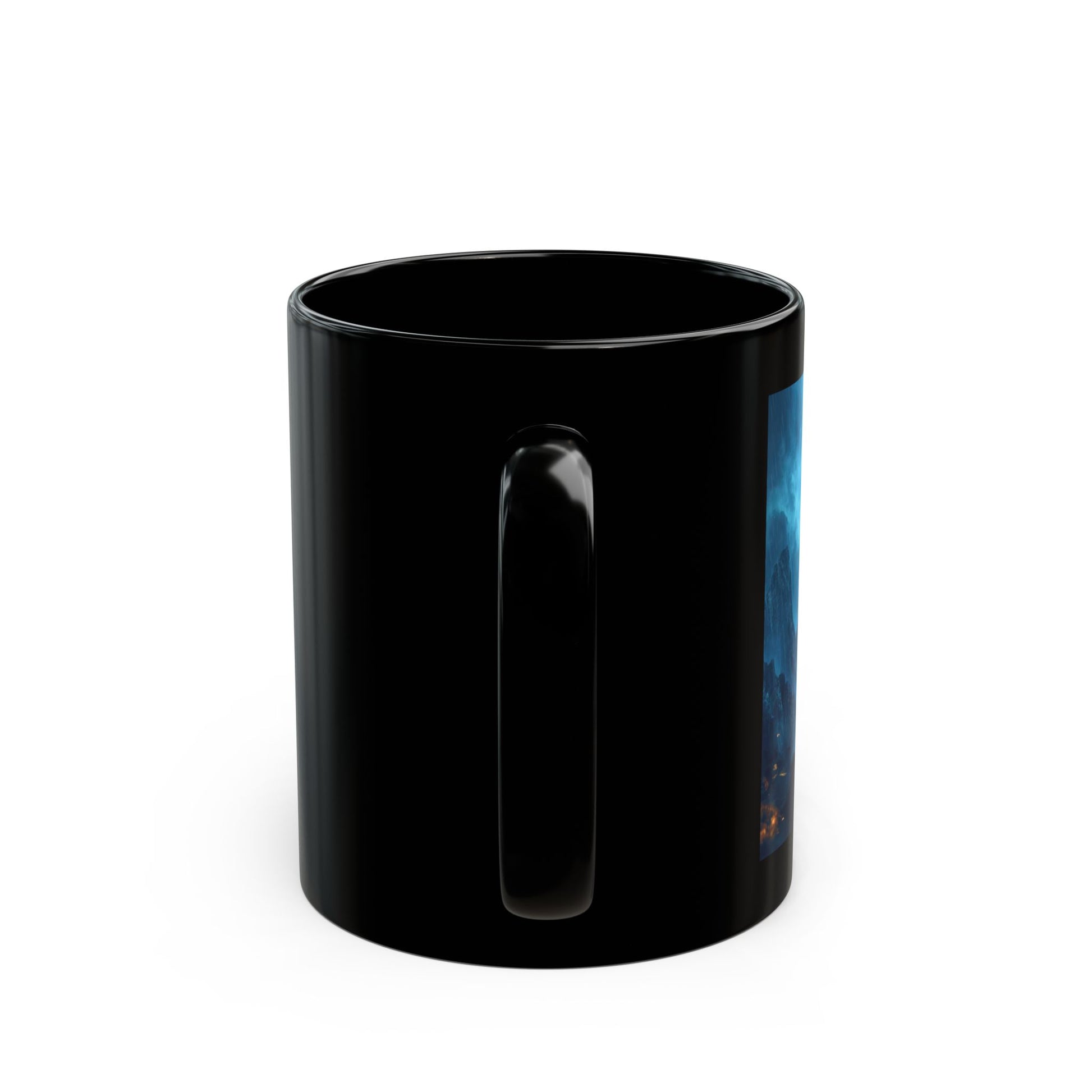 Thor Stormbreaker Mug with Norse thunder artwork - side view
