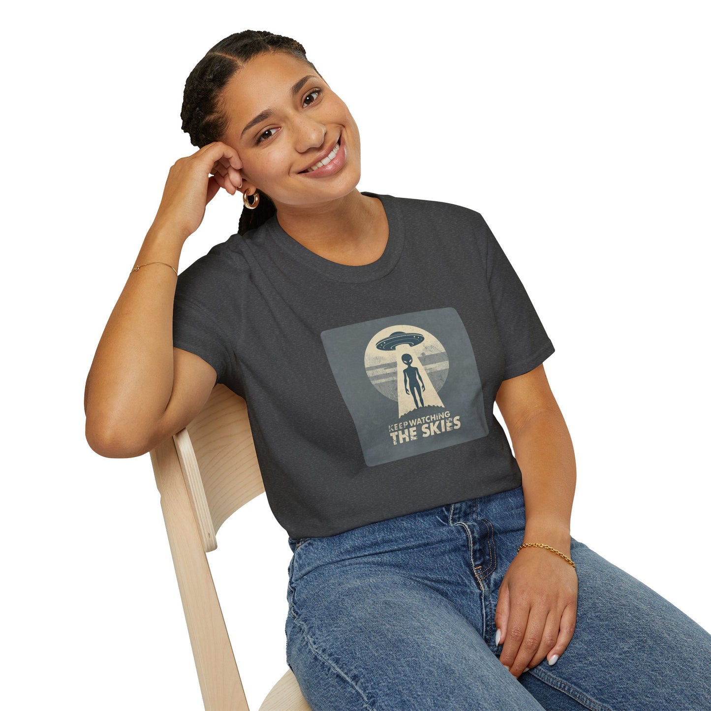 Keep Watching the Skies T-Shirt — Vintage UFO Encounter Graphic Tee