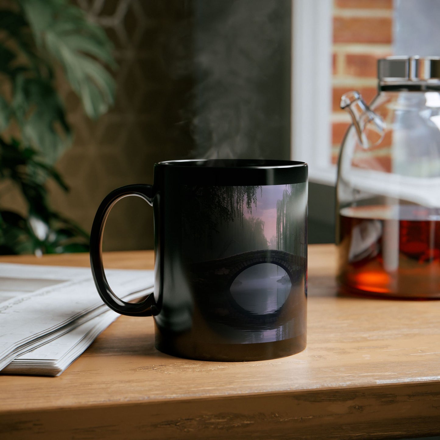 Bridge Over Morning Mist Mug