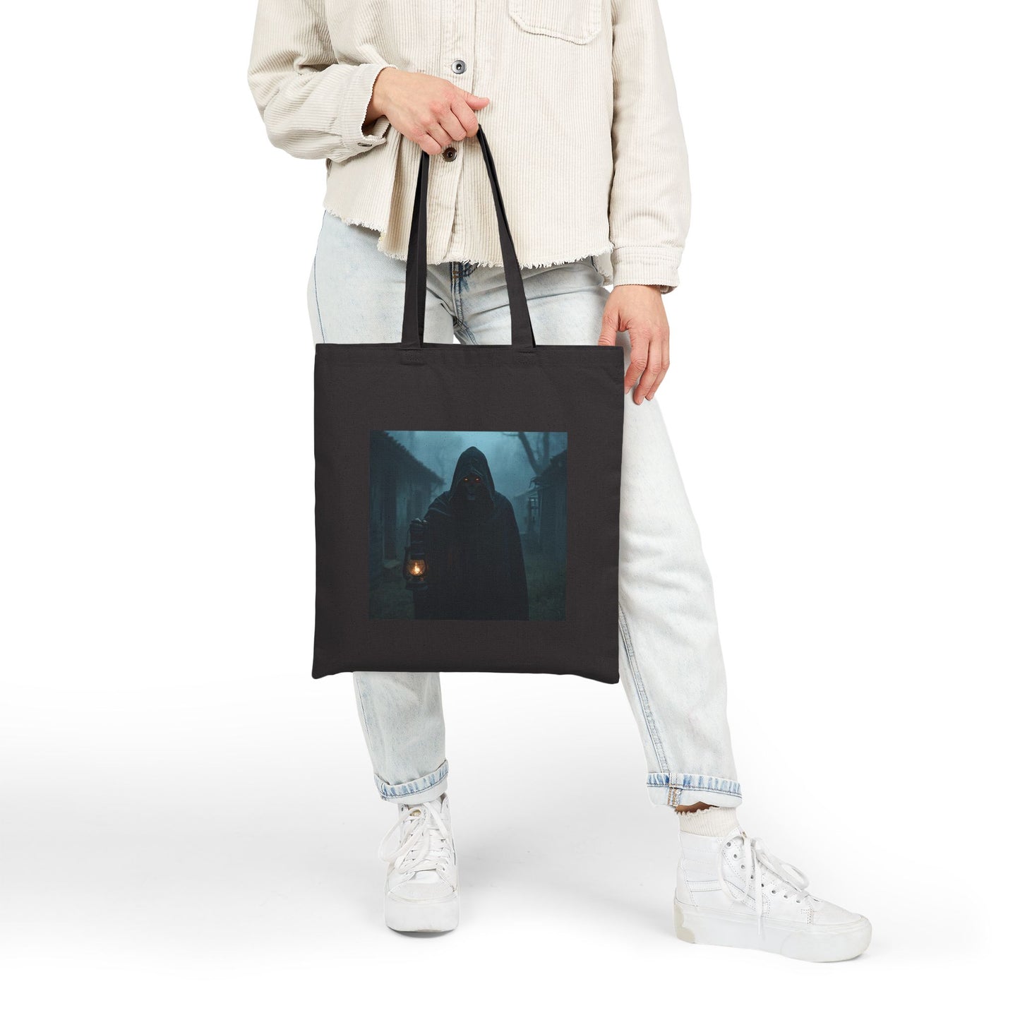The Lantern of the Lost - Tote Bag in Black