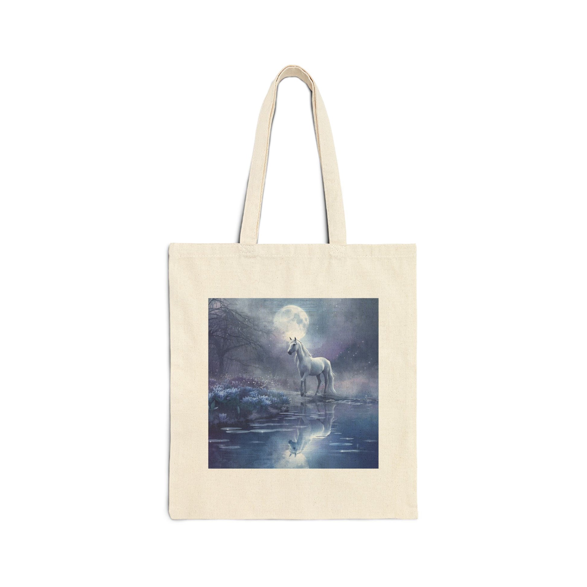 Moonlit Majesty Horse Tote Bag in Natural