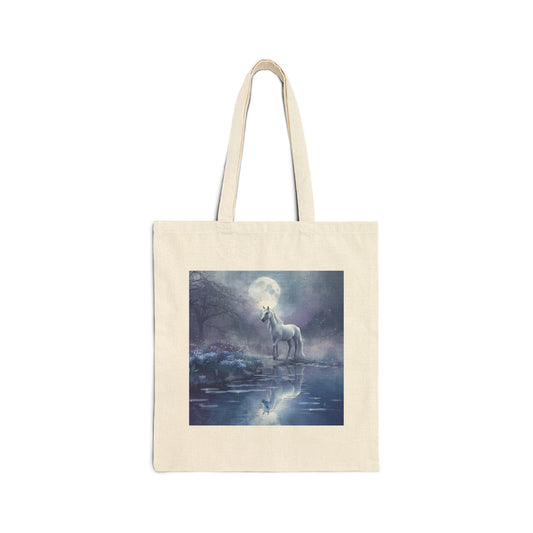 Moonlit Majesty Horse Tote Bag in Natural