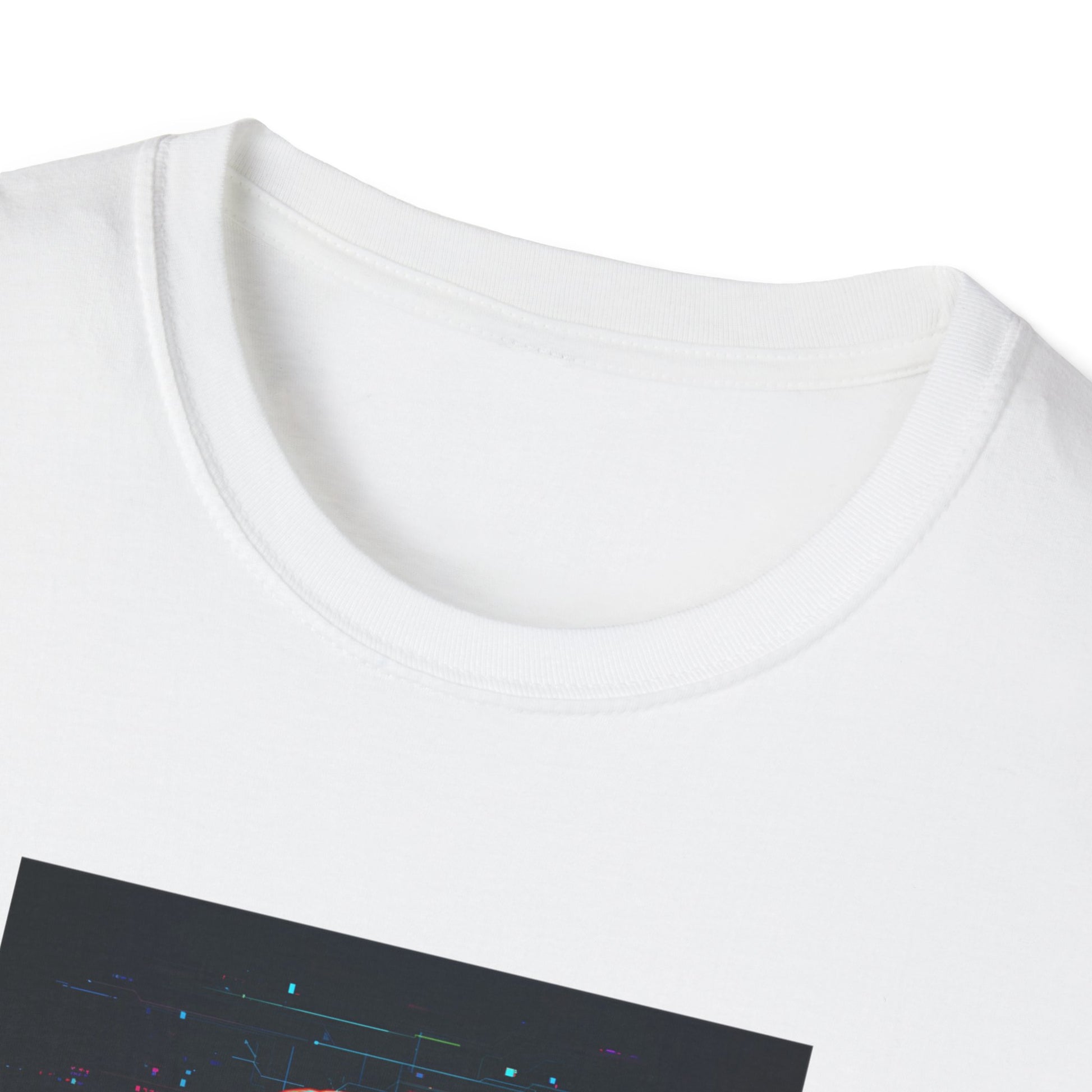 Pixellated Otter — Otterly Retro Gamer Tee in White - Neckline