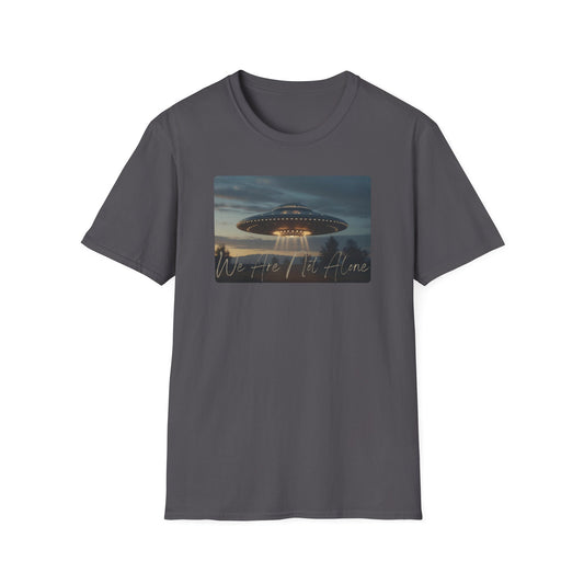 We Are Not Alone - UFO T-Shirt in Charcoal