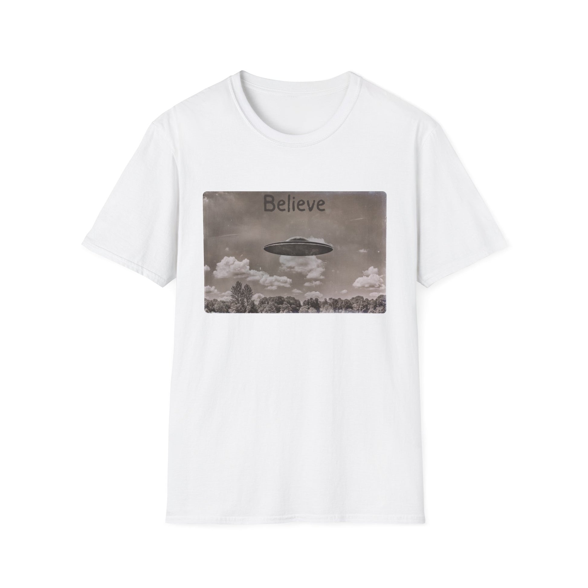 Believe UFO T-Shirt in White