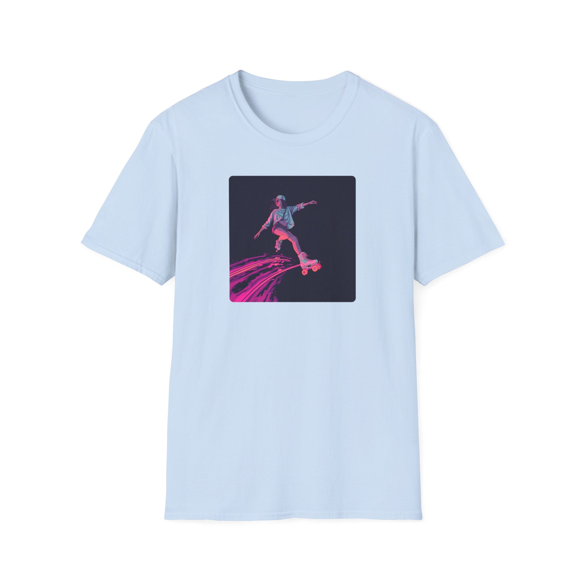 Cosmic Roller Skater T-Shirt in Light Blue