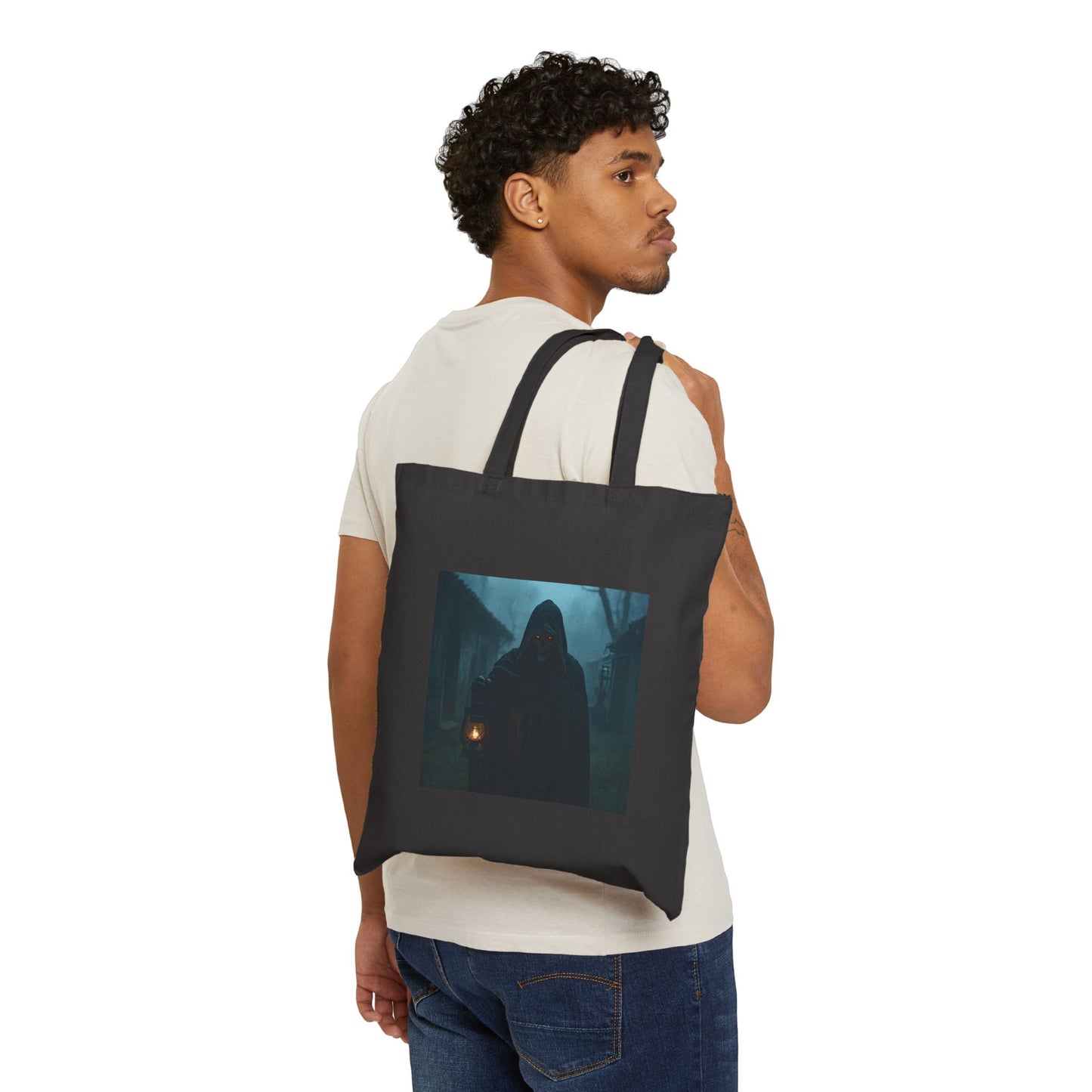 The Lantern of the Lost - Tote Bag in Black