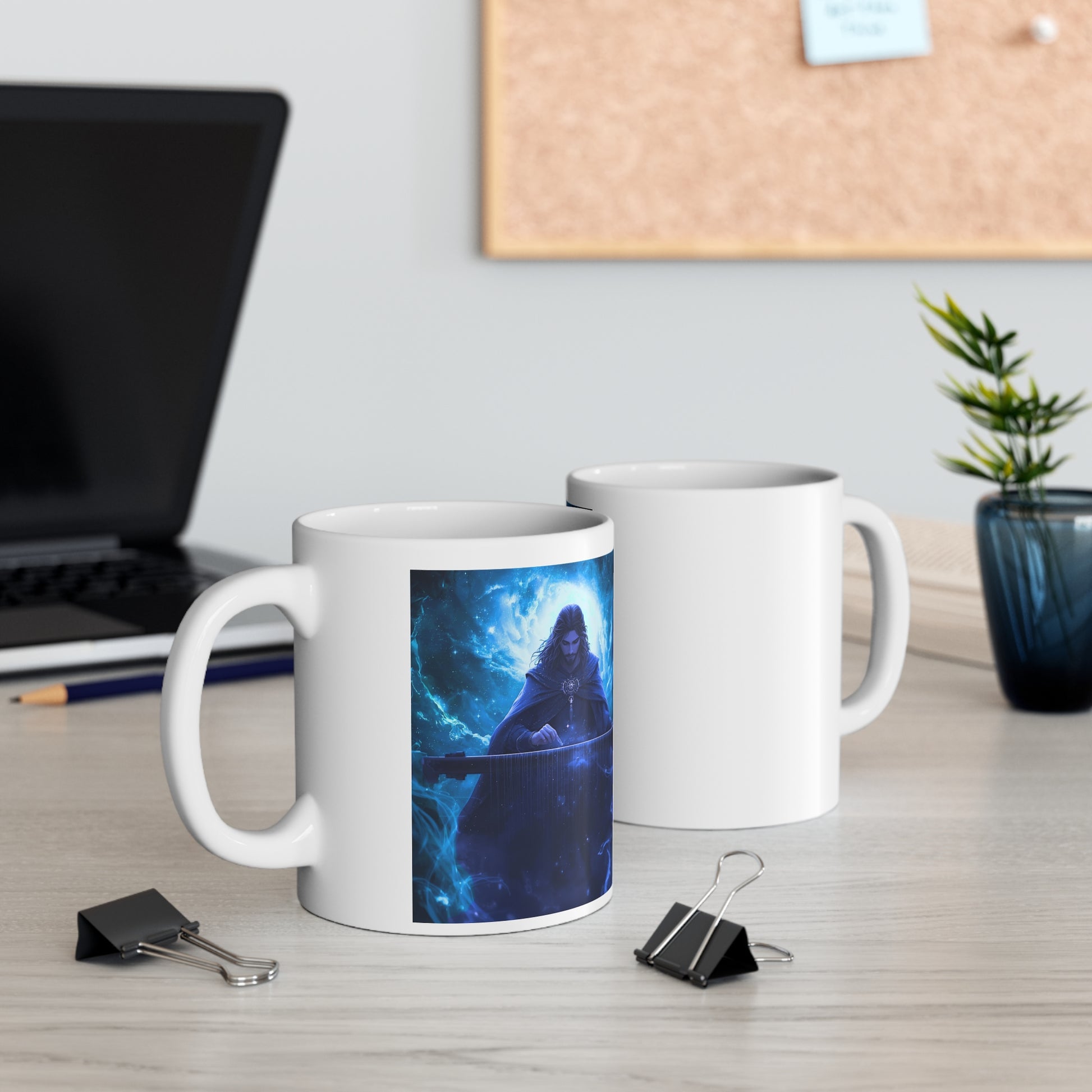 Caelum Sky Weaver Mug with celestial sky artwork - Front and Back view