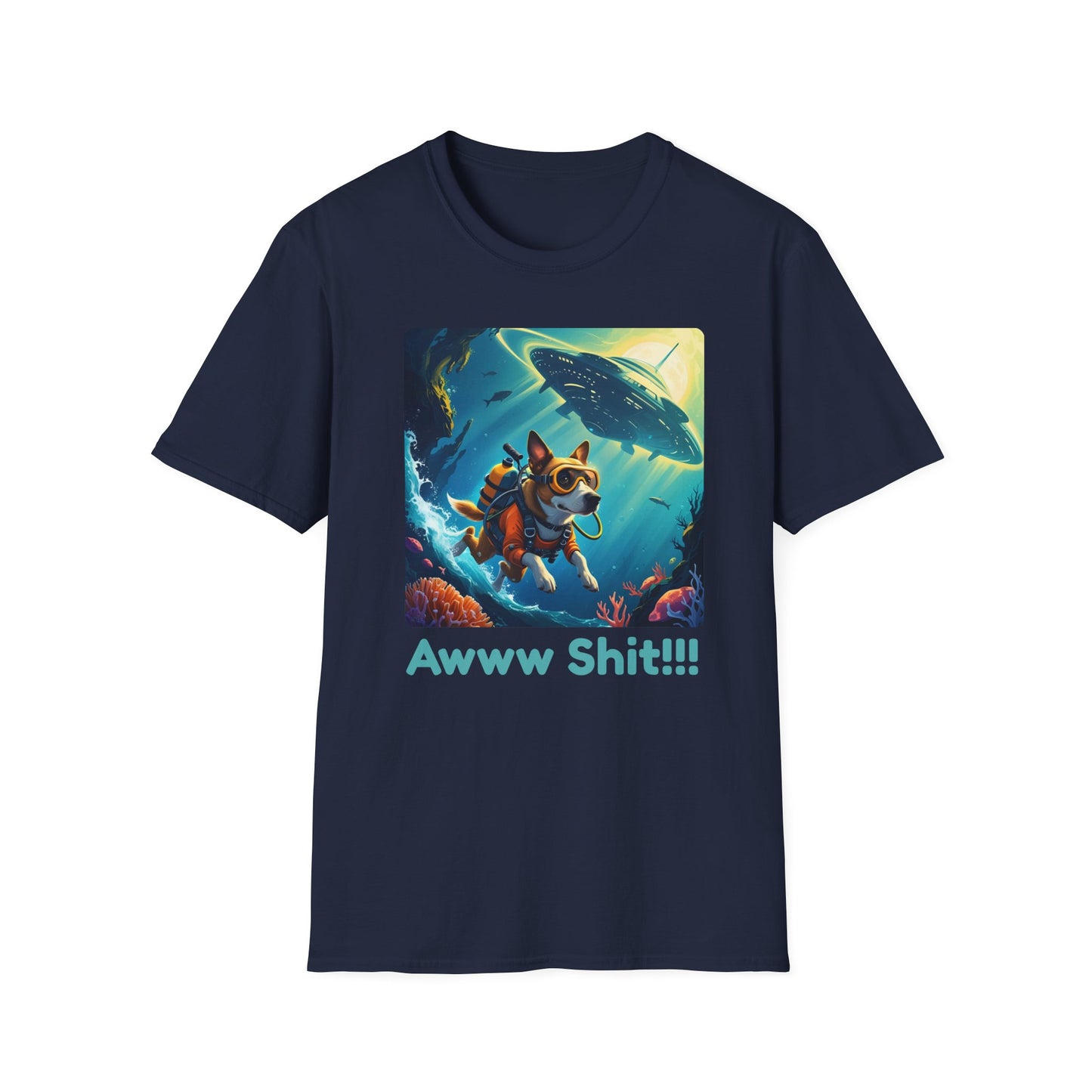 Awww Shit!!! UFO Encounter T-Shirt in Navy