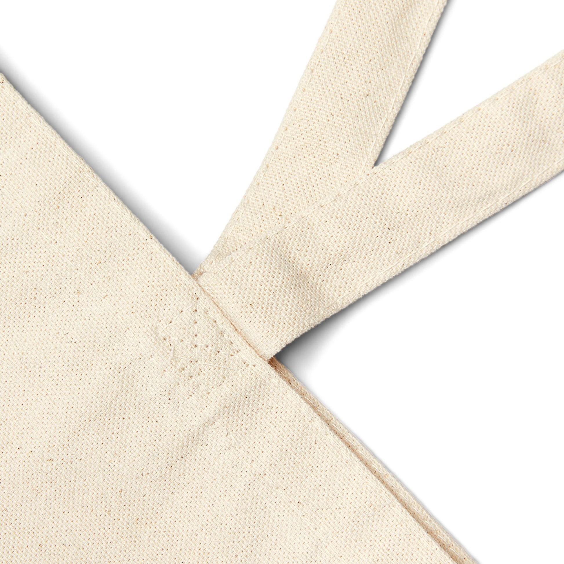 Forest Hex - Canvas Tote Bag in Natural - stitching