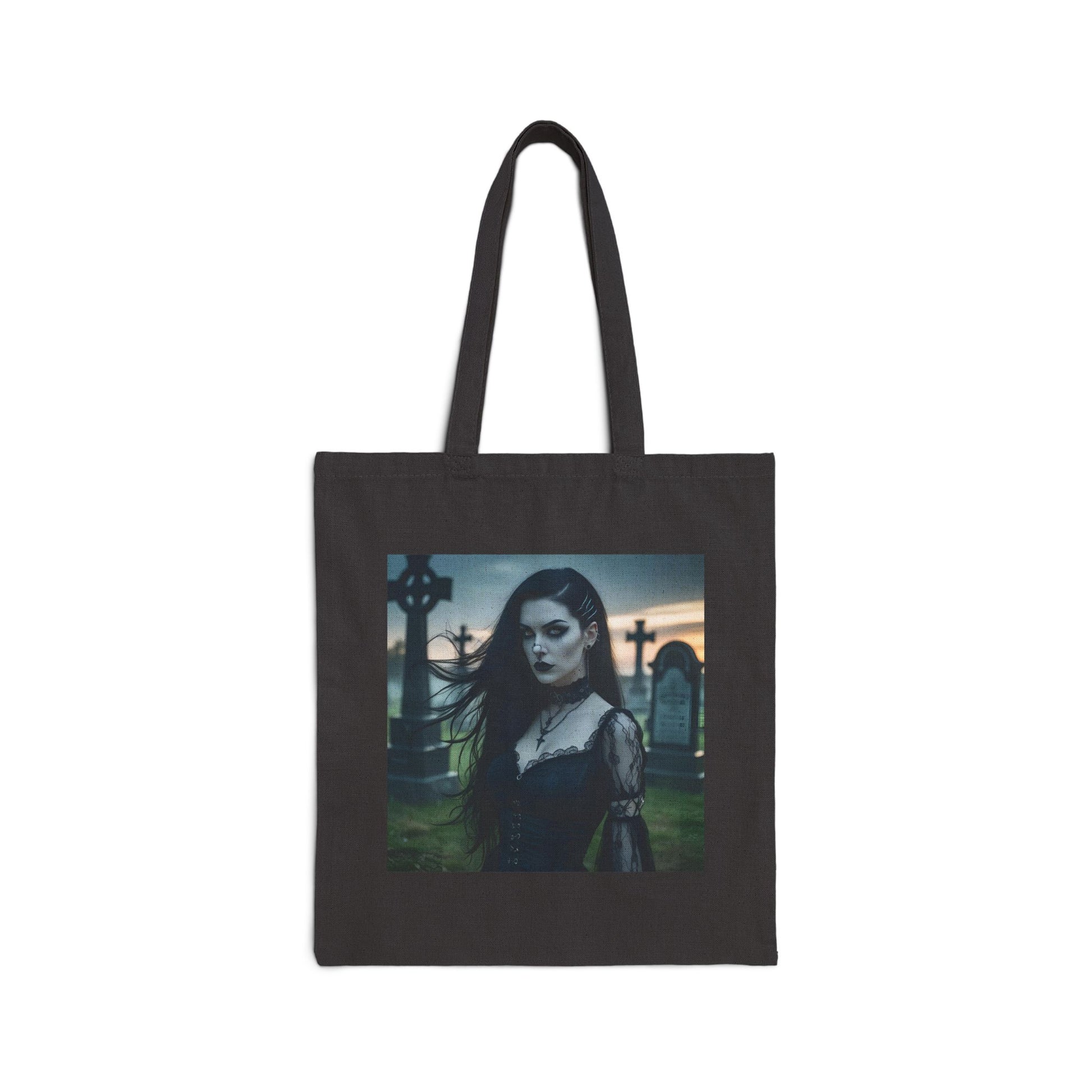 Lilith - Mystery Woman Canvas Tote in black