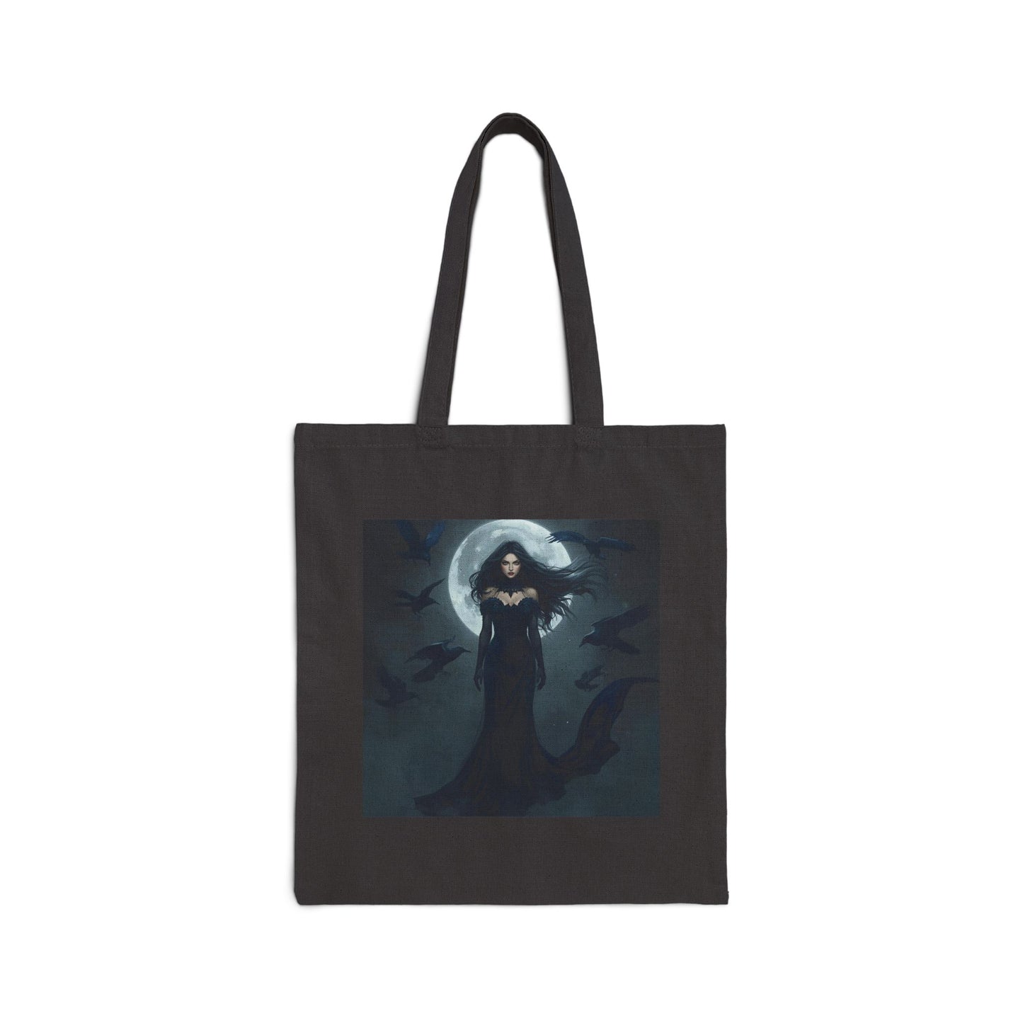 Moonlit Enchantress Tote Bag in Black