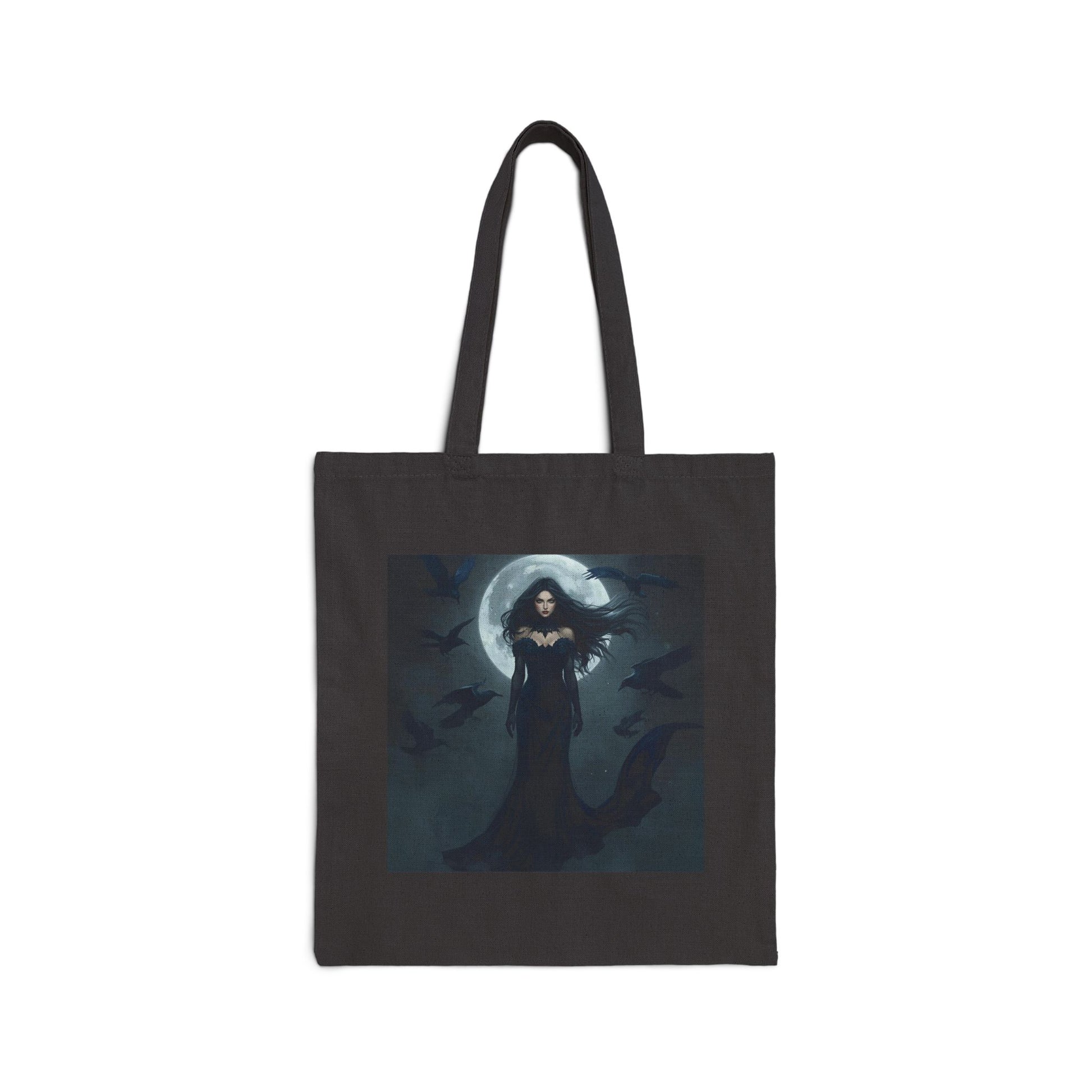 Moonlit Enchantress Tote Bag in Black