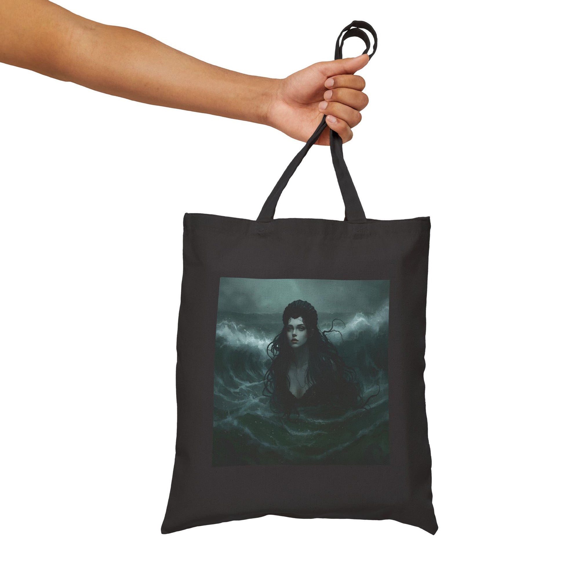Siren of Shadows Tote Bag in Black
