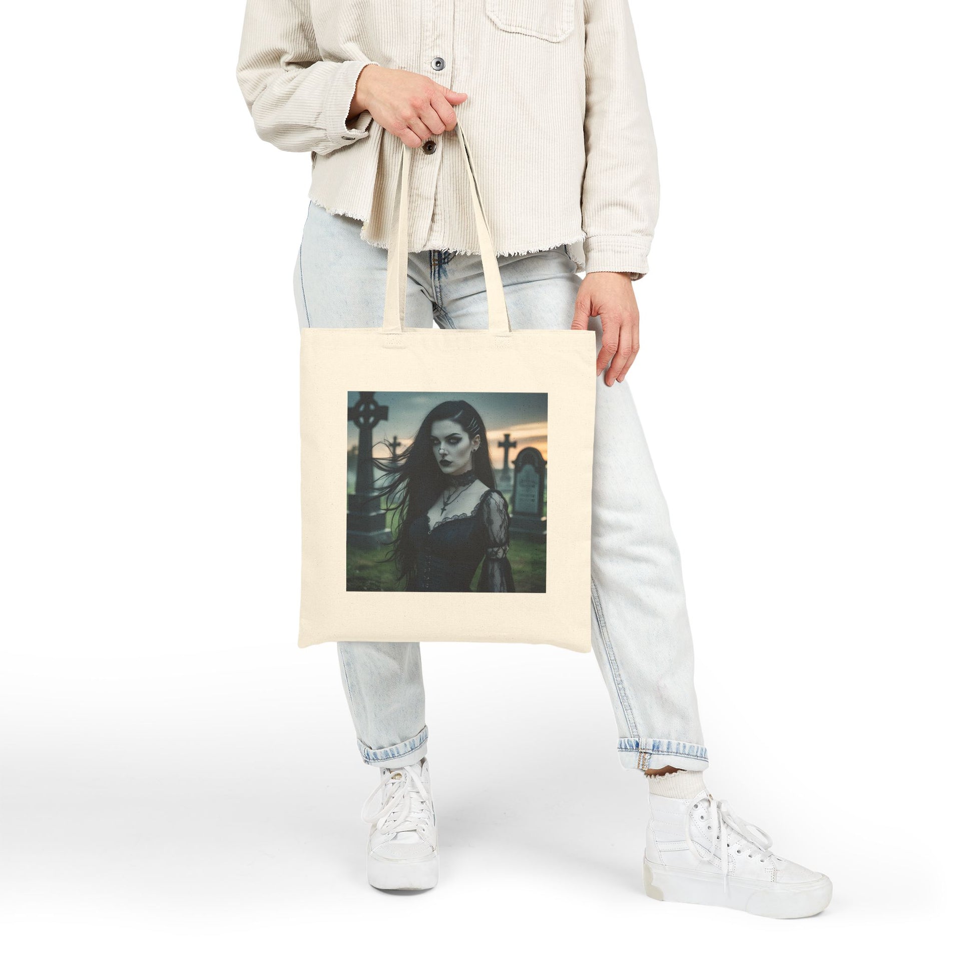 Lilith - Mystery Woman Canvas Tote in natural
