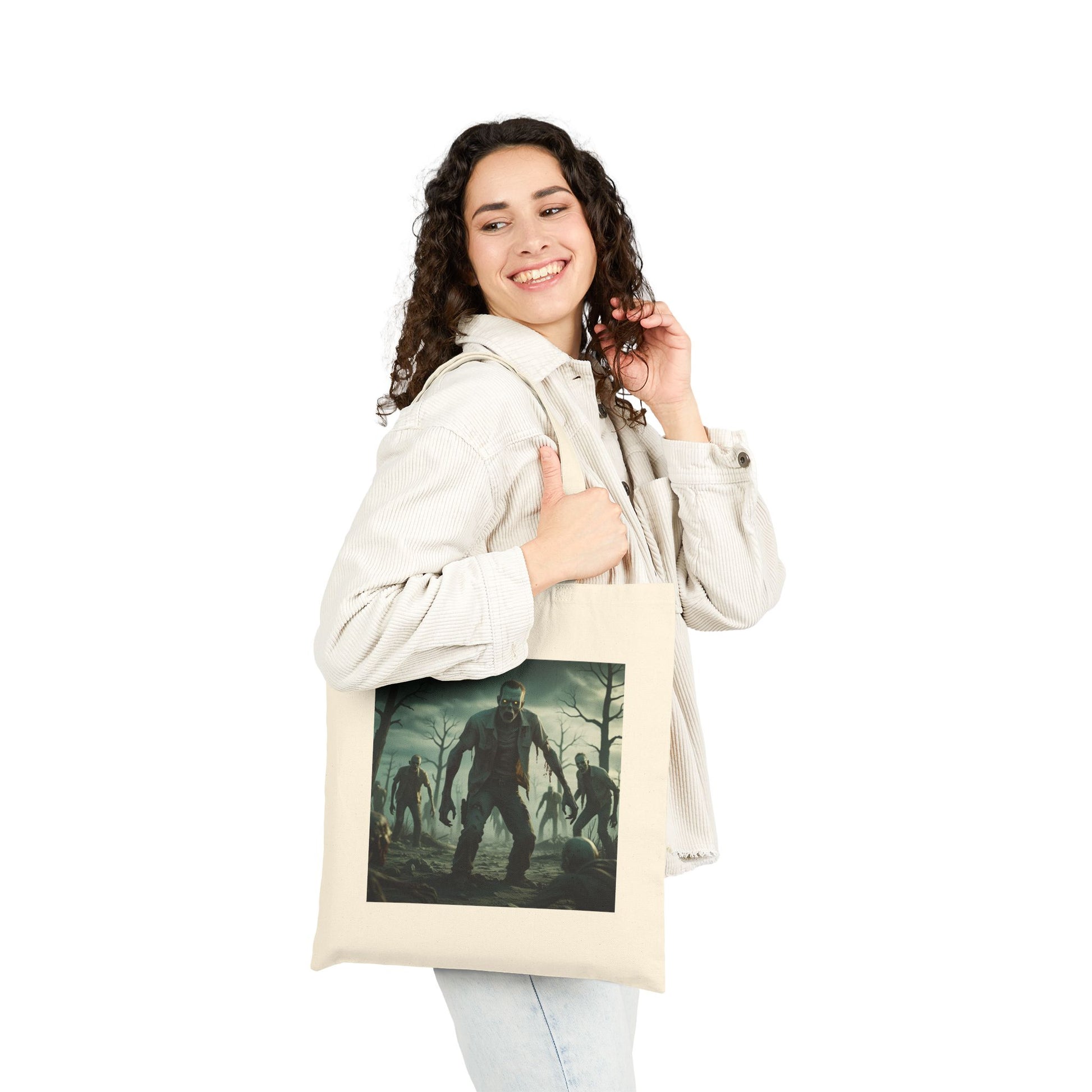 Forest of the Fallen – Zombie Inferno Tote Bag in Natural