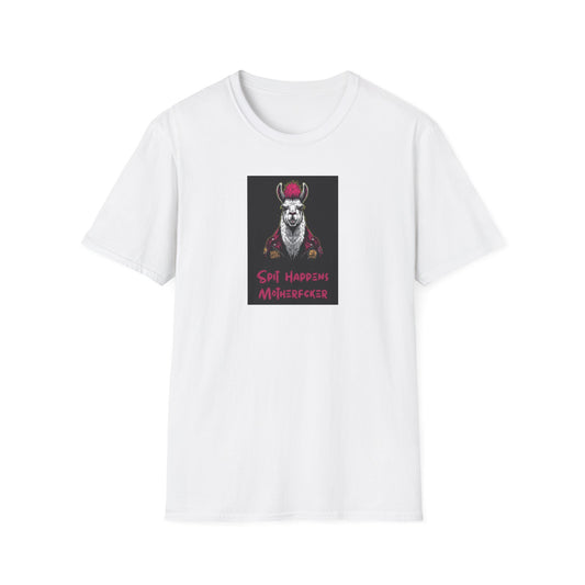 Spit Happens, Motherfcker T-Shirt – Grungy Punk Llama Street Art Tee