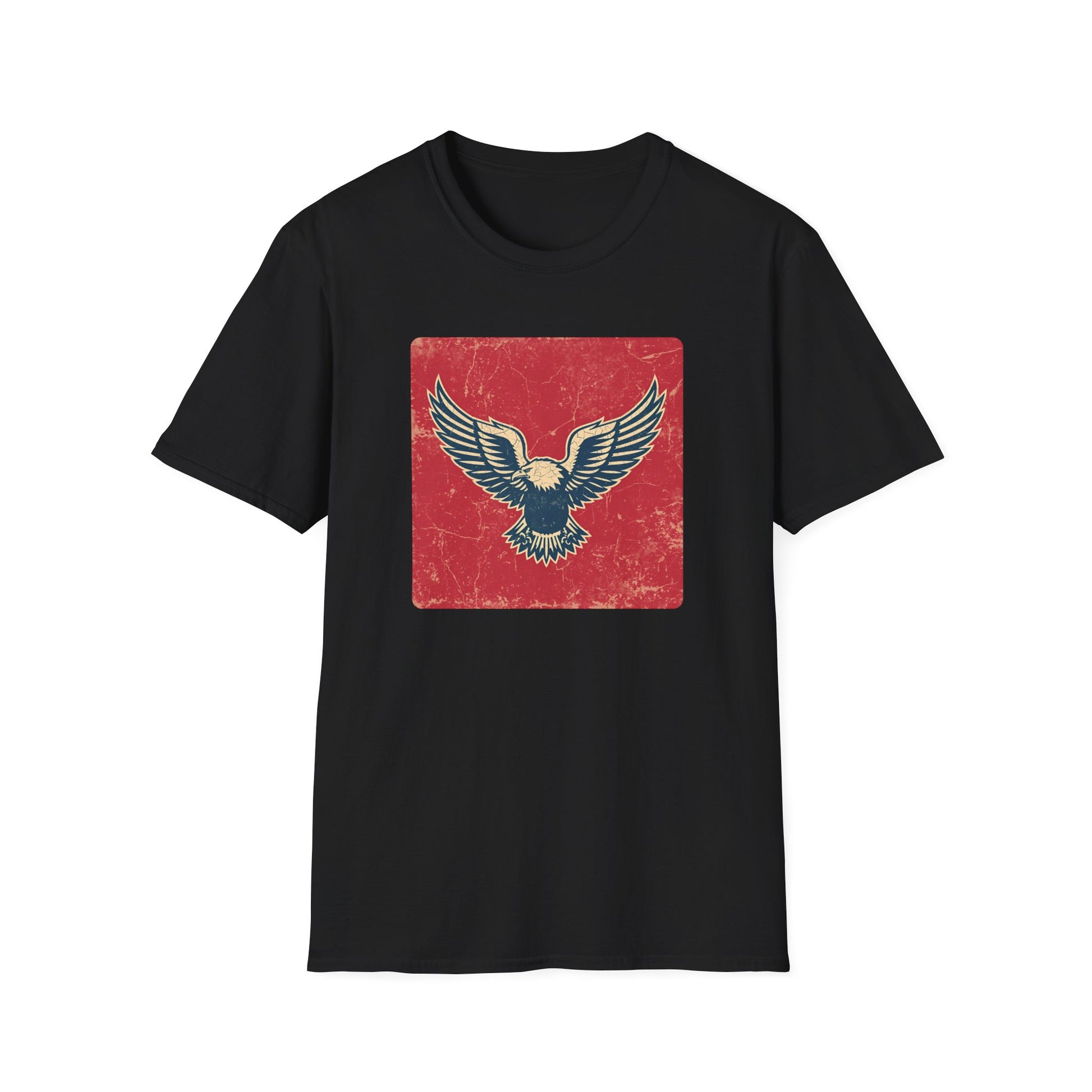 Soaring Free - Vintage Eagle T-Shirt in Black