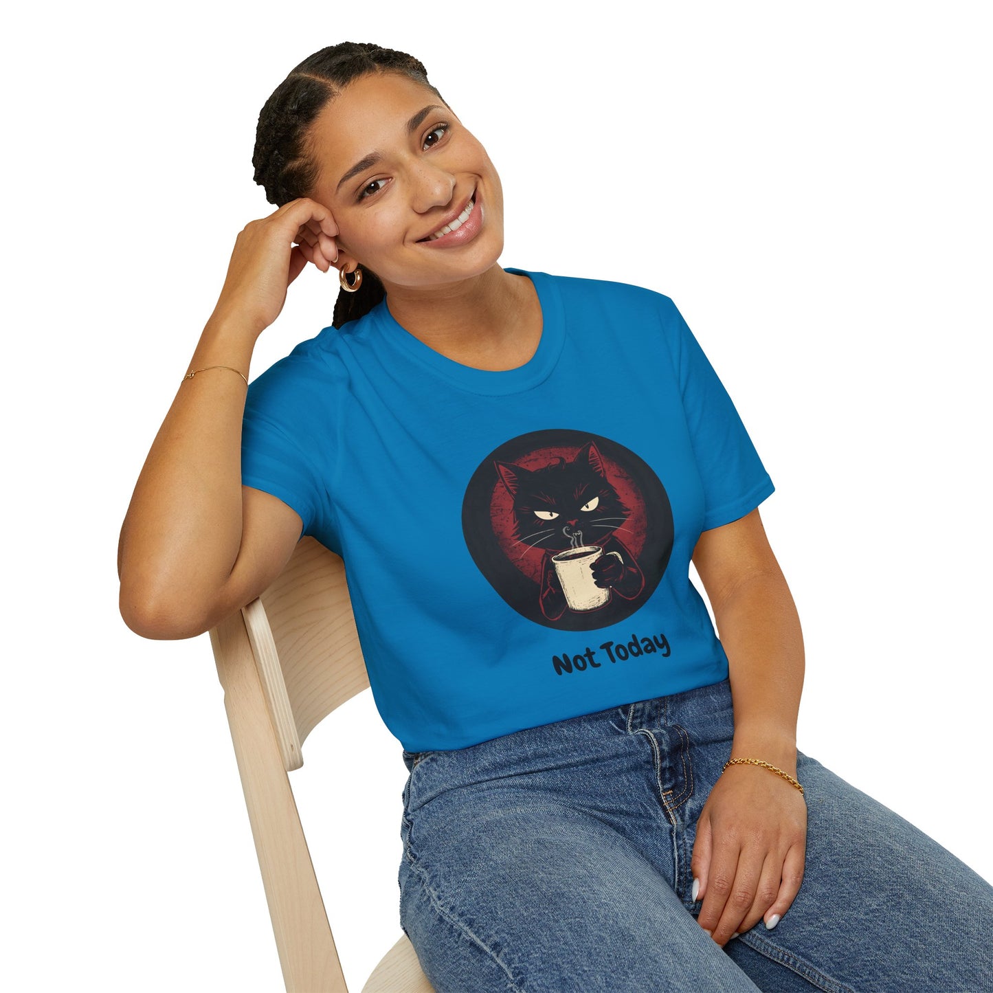 Not Today Cat T-Shirt - Grumpy Cat with Attitude