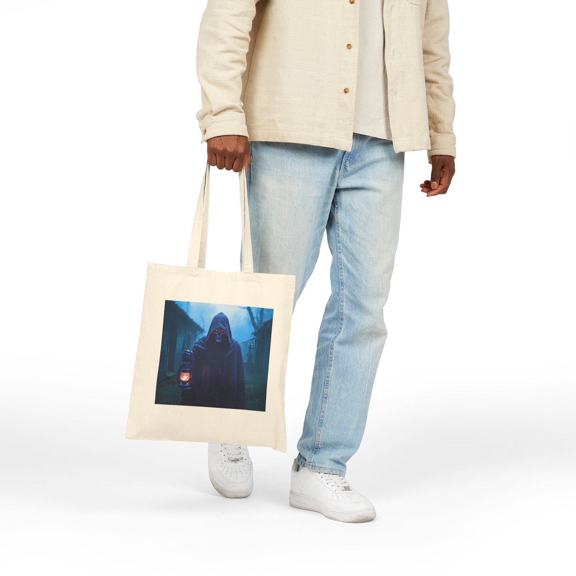 The Lantern of the Lost Tote Bag in natural