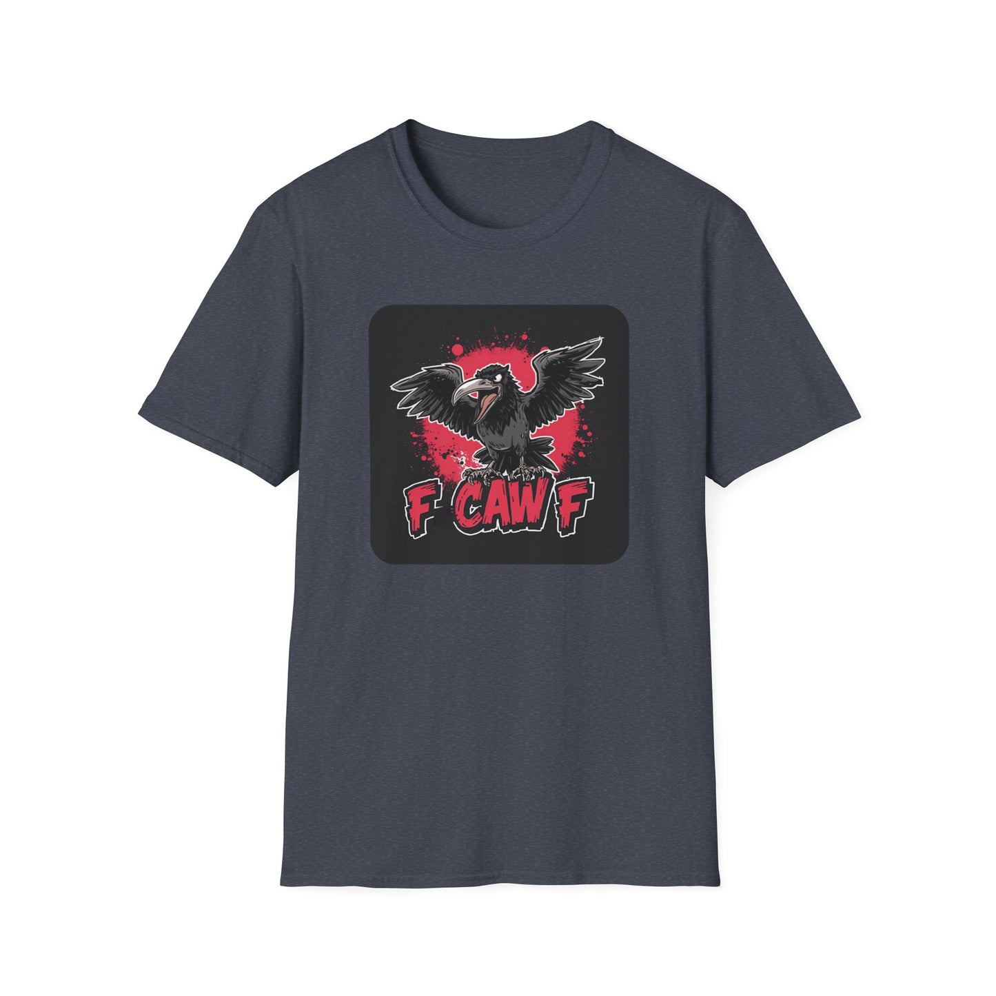 F Caw F – Gothic Crow Attitude T-Shirt in Dark Heather