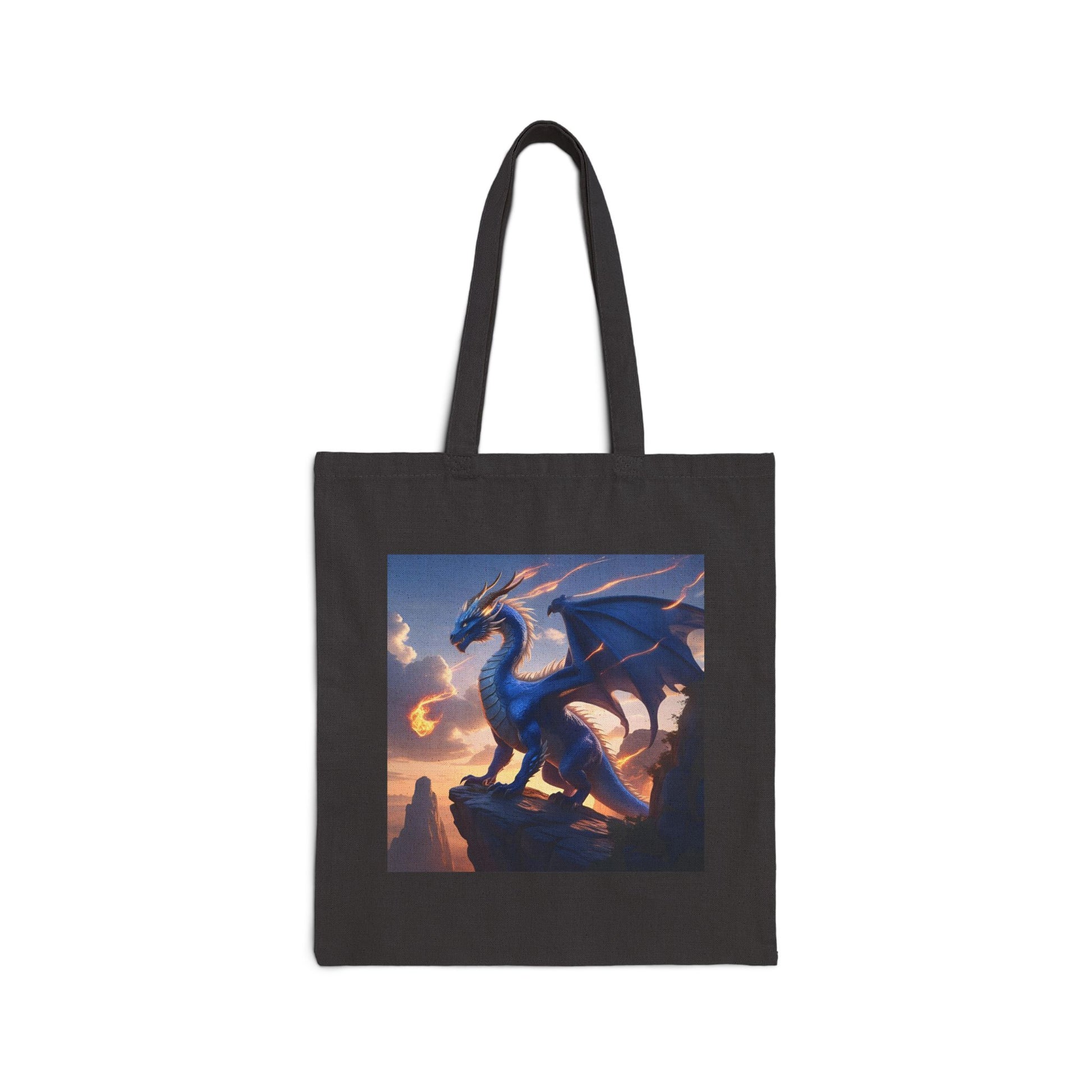 Twilight Watcher – The Purple Dragon Tote Bag in Black