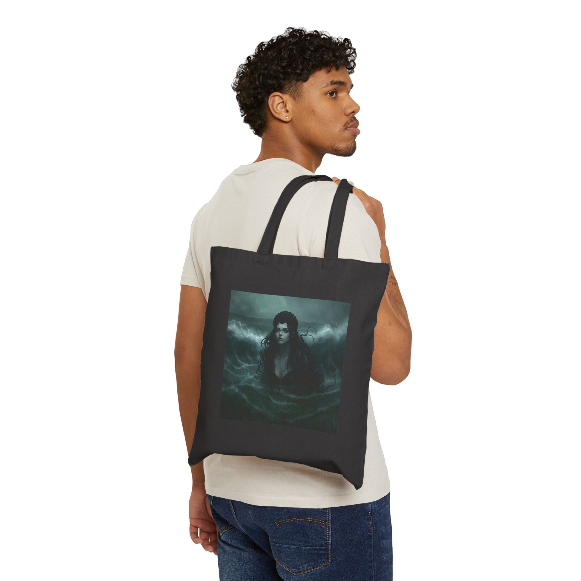 Siren of Shadows Tote Bag in Black