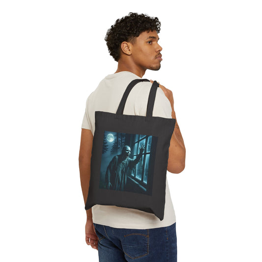 Screaming Ghost Tote Bag with screaming ghost artwork