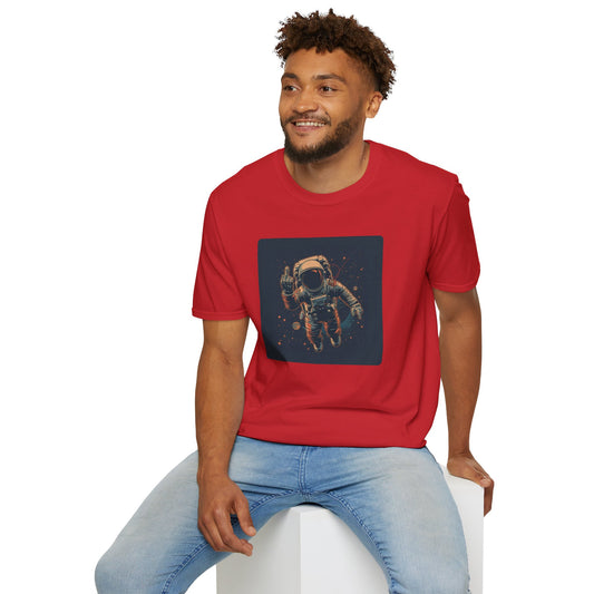 Gravity – Retro Rebel Astronaut Tee in Red