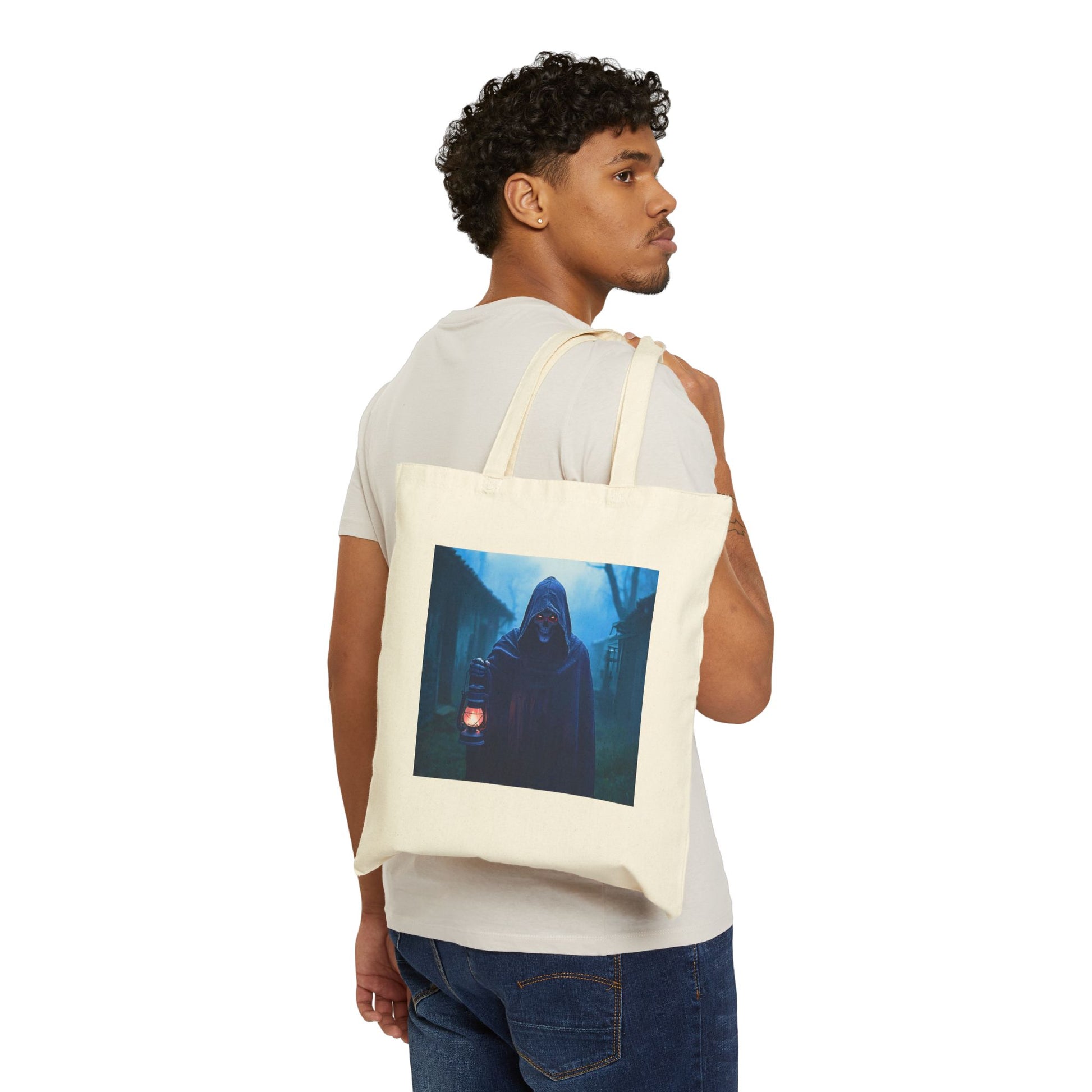The Lantern of the Lost Tote Bag in natural
