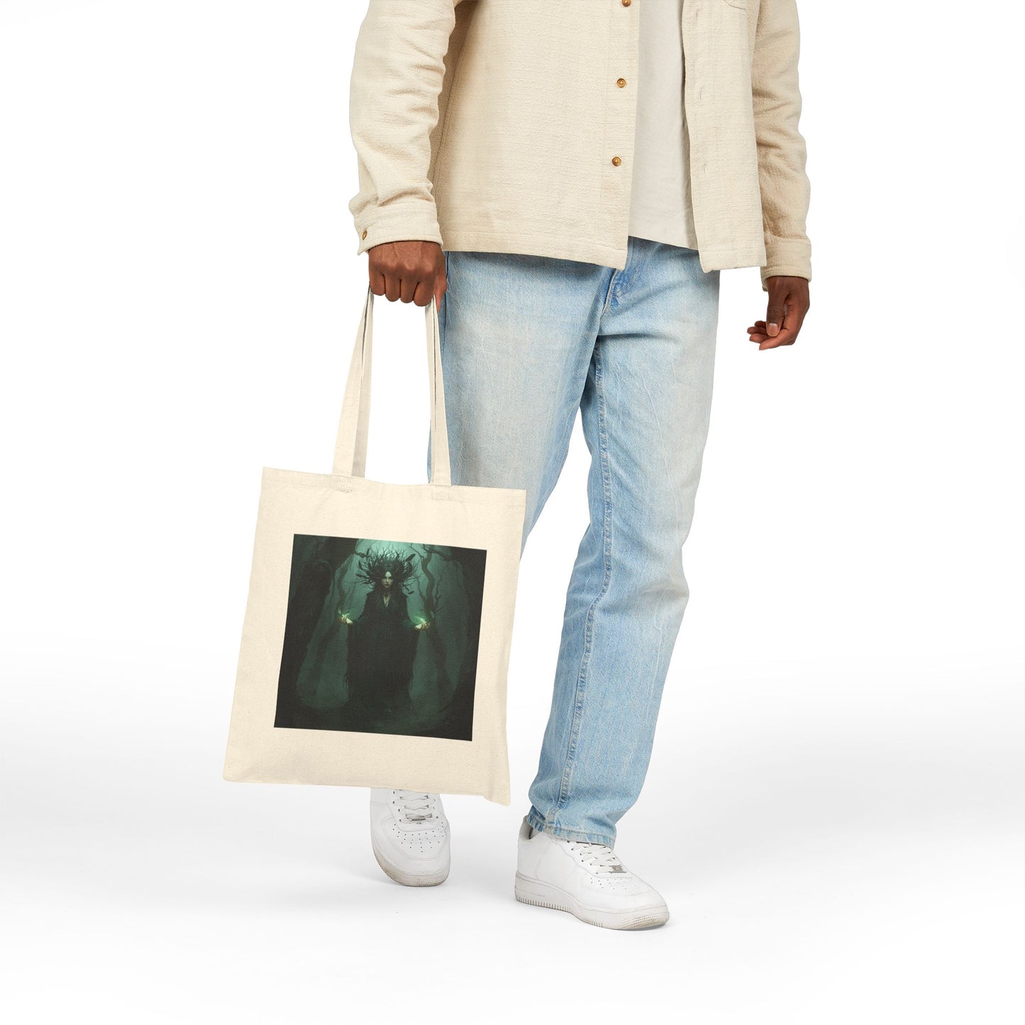 Forest Hex - Canvas Tote Bag in Natural