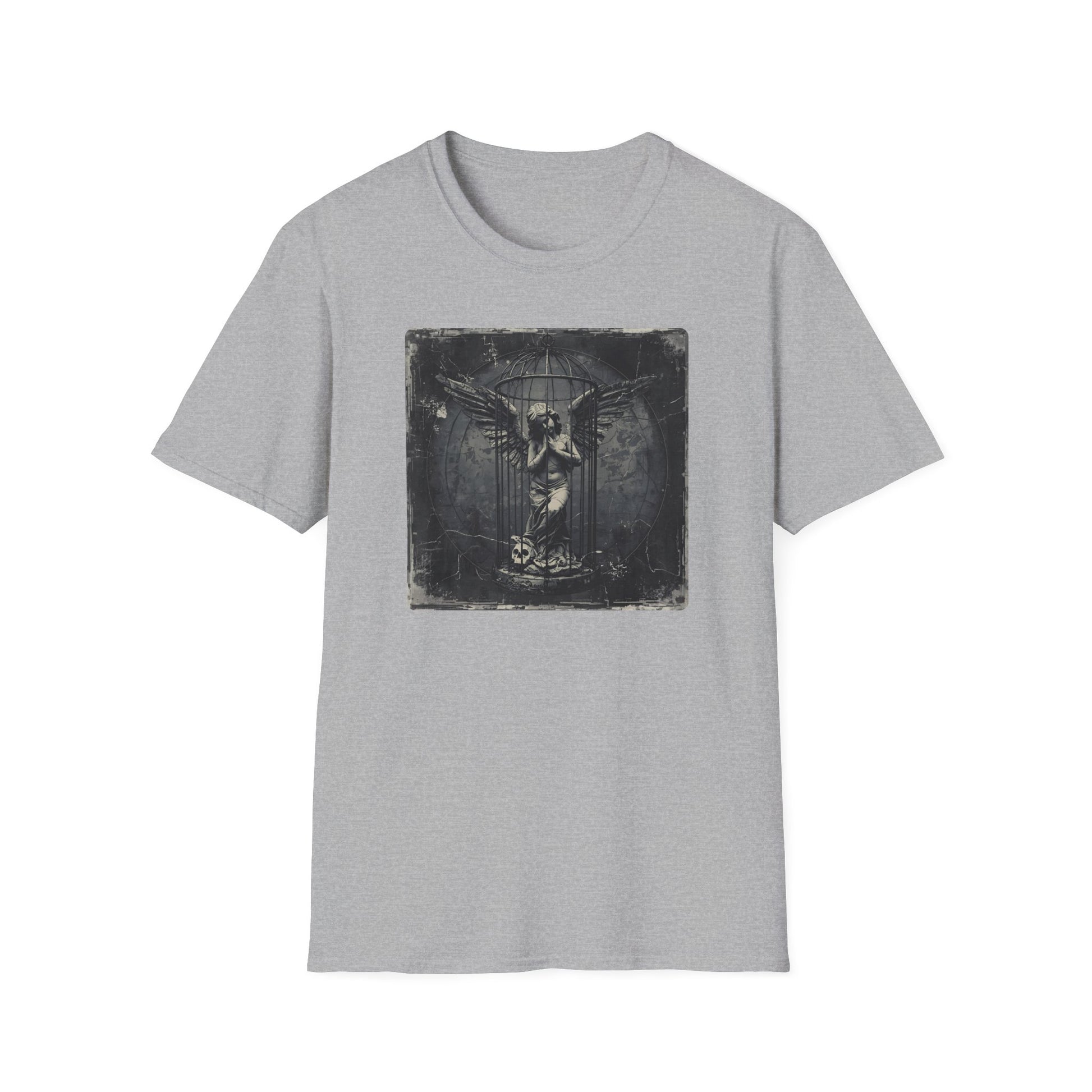 Caged Angel T-Shirt in Sport Grey