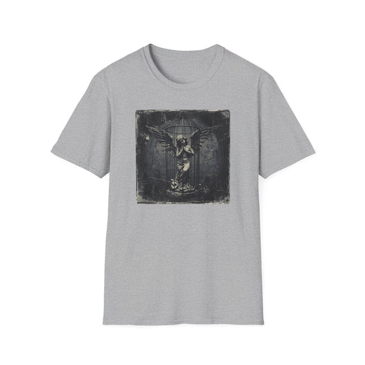 Caged Angel T-Shirt in Sport Grey