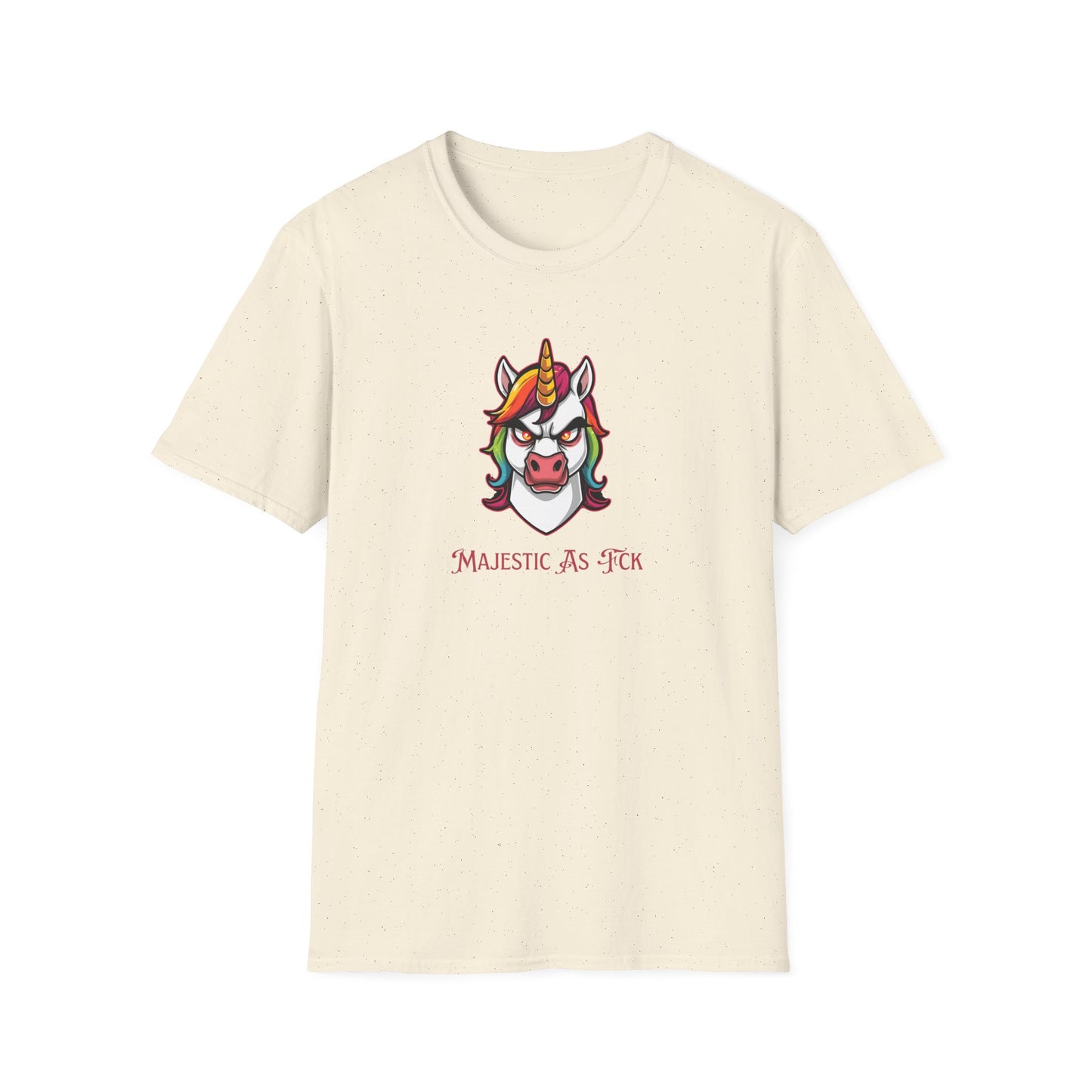 Majestic As Fck Unicorn T-Shirt – Angry Neon Rainbow Unicorn Tee