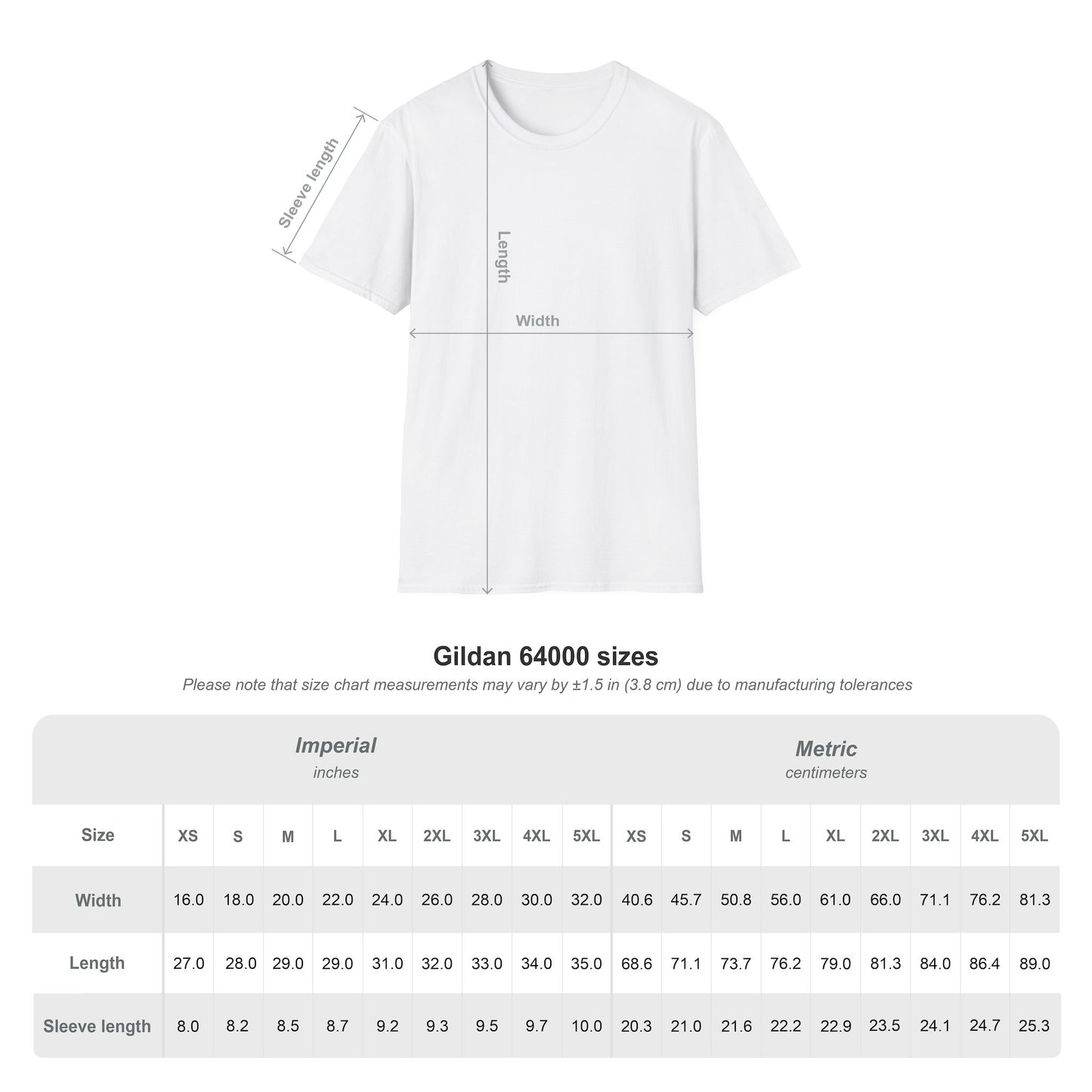 Oh Shit!!!! Cow Abduction T-Shirt  - Sizing Chart