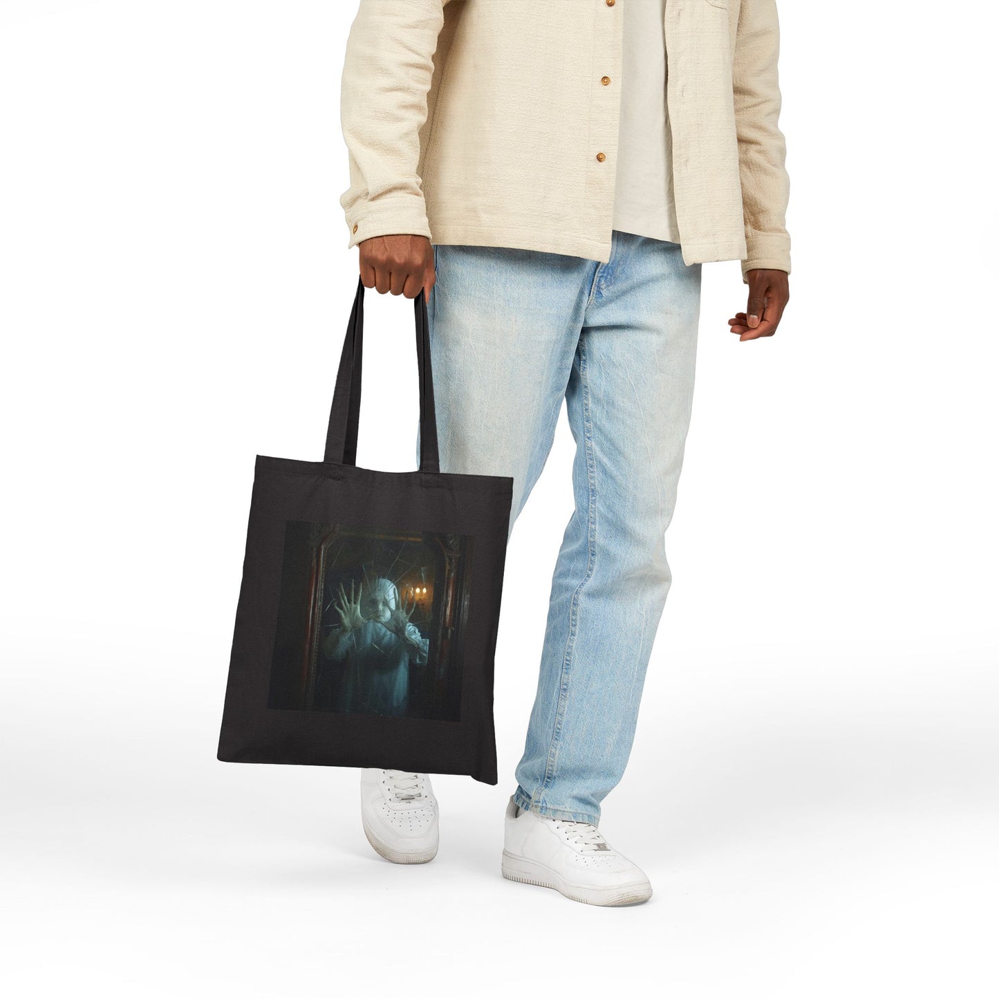 Through the Looking Glass - Canvas Tote Bag in Black