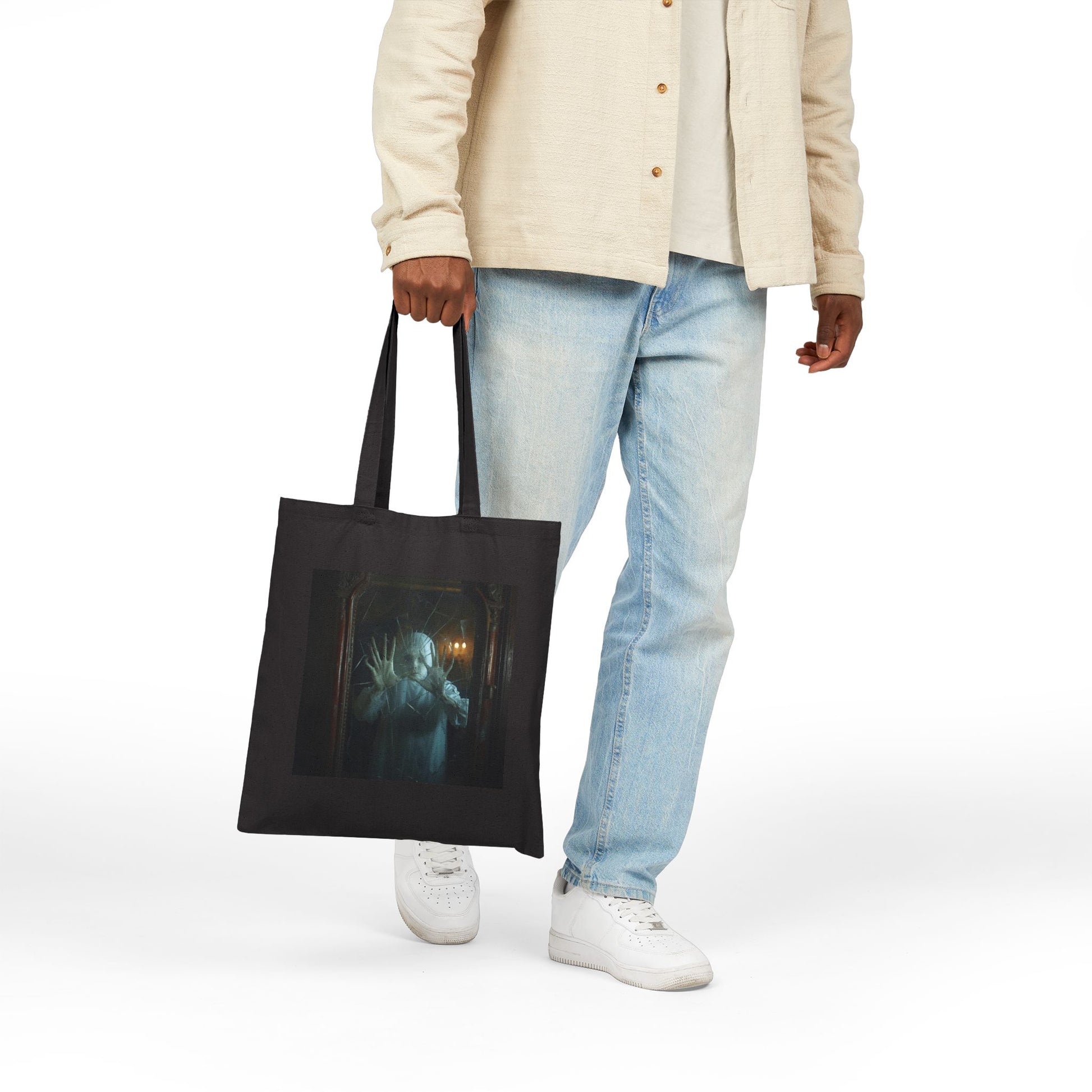 Through the Looking Glass - Canvas Tote Bag in Black