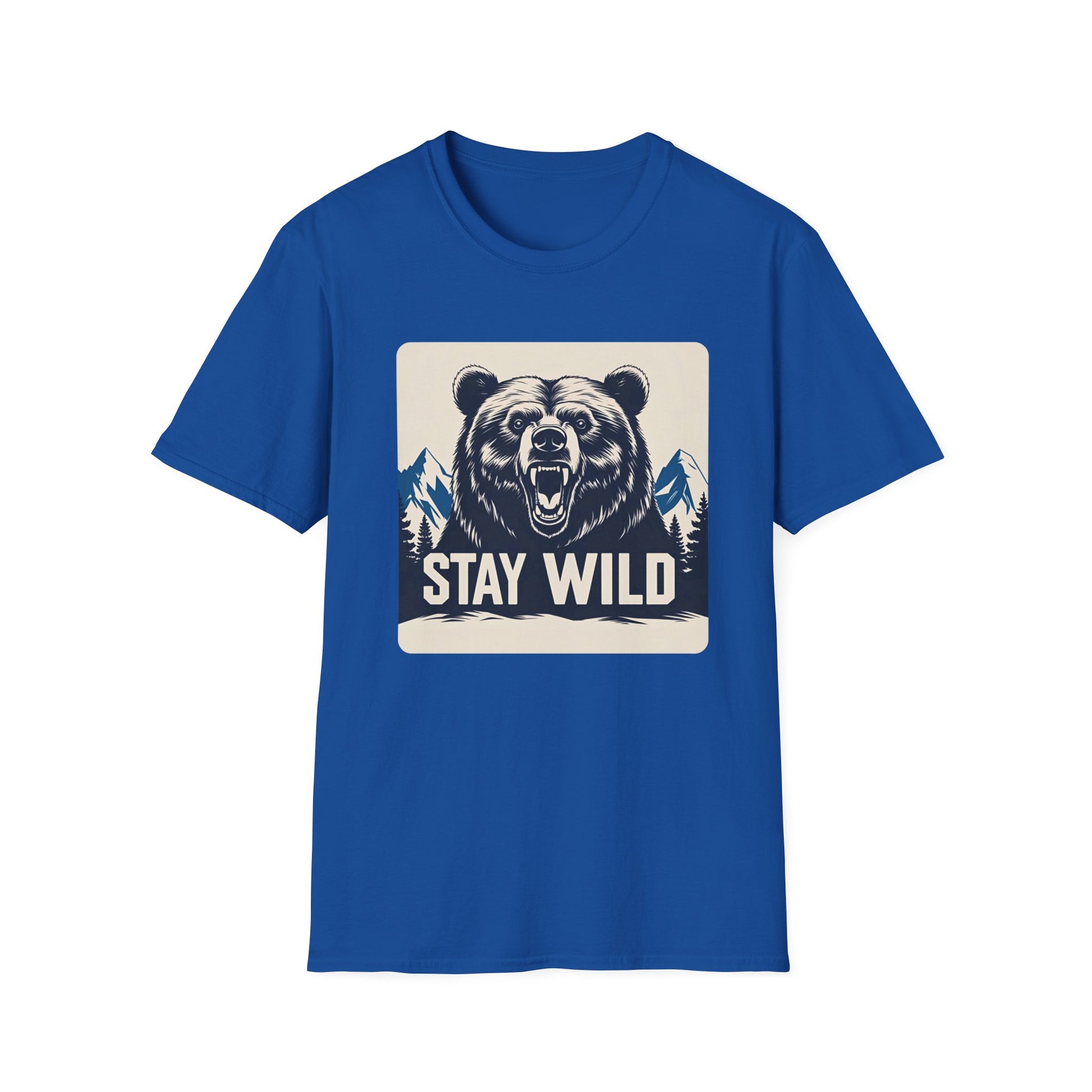 Stay Wild Bear T-Shirt in Royal