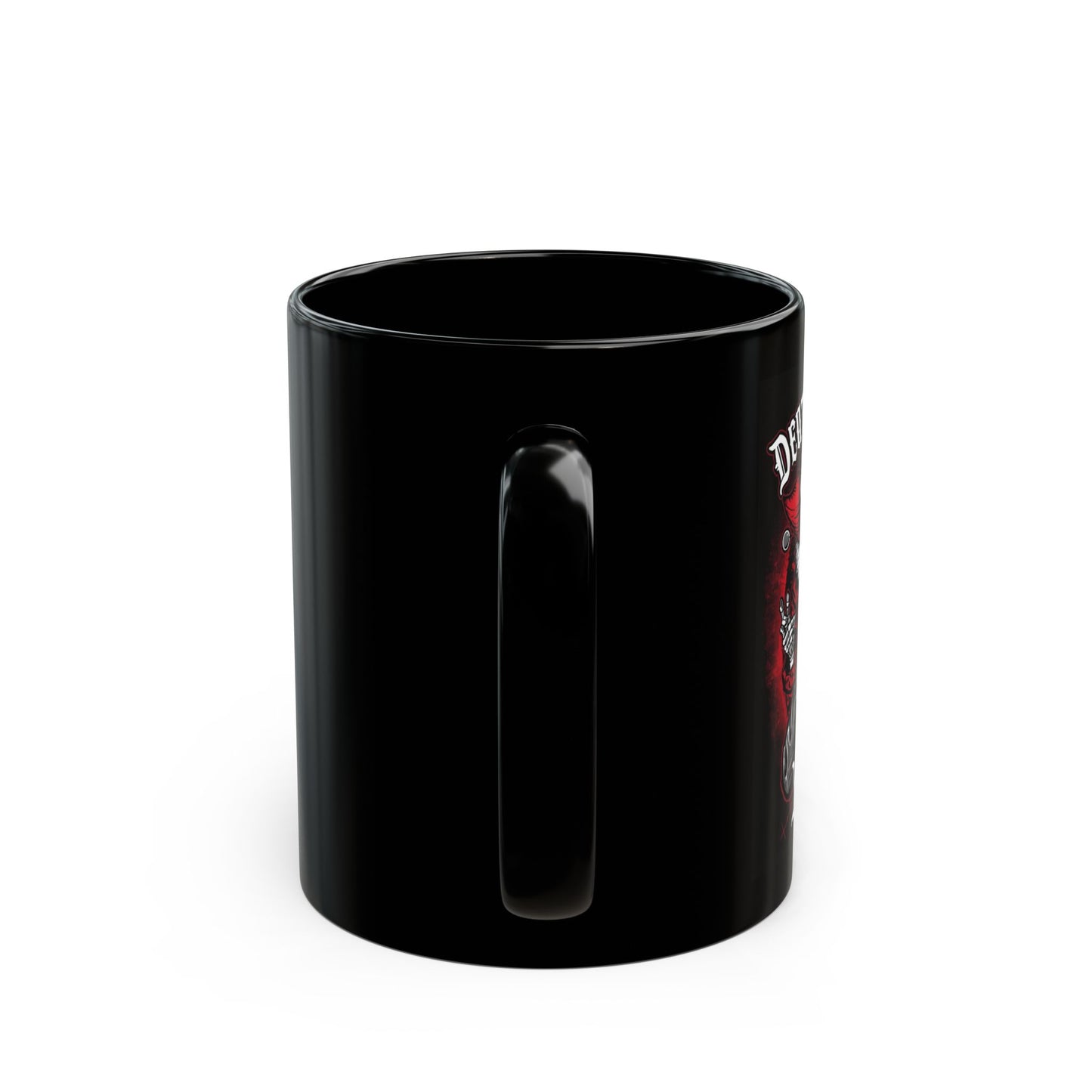 Death Before Decaf, You Clown – Dark Humor Mug - side view