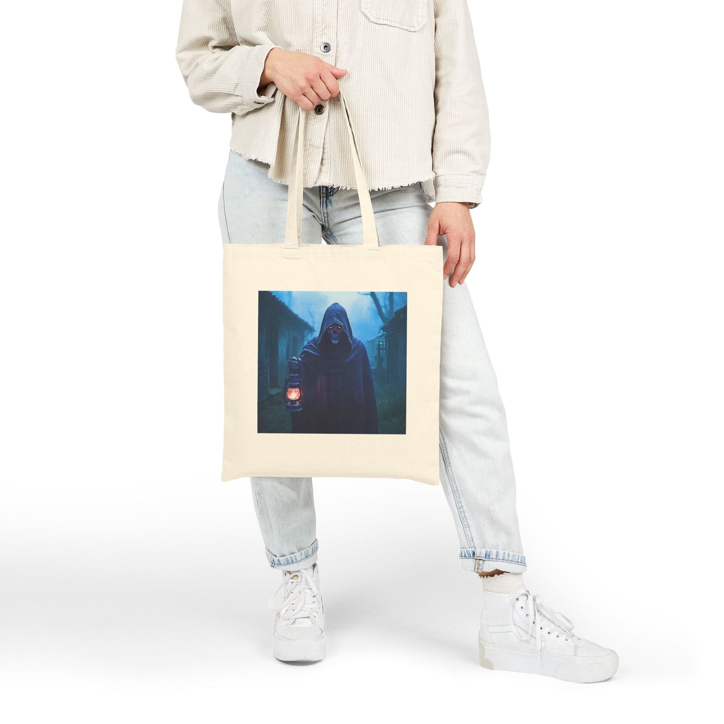 The Lantern of the Lost Tote Bag in natural